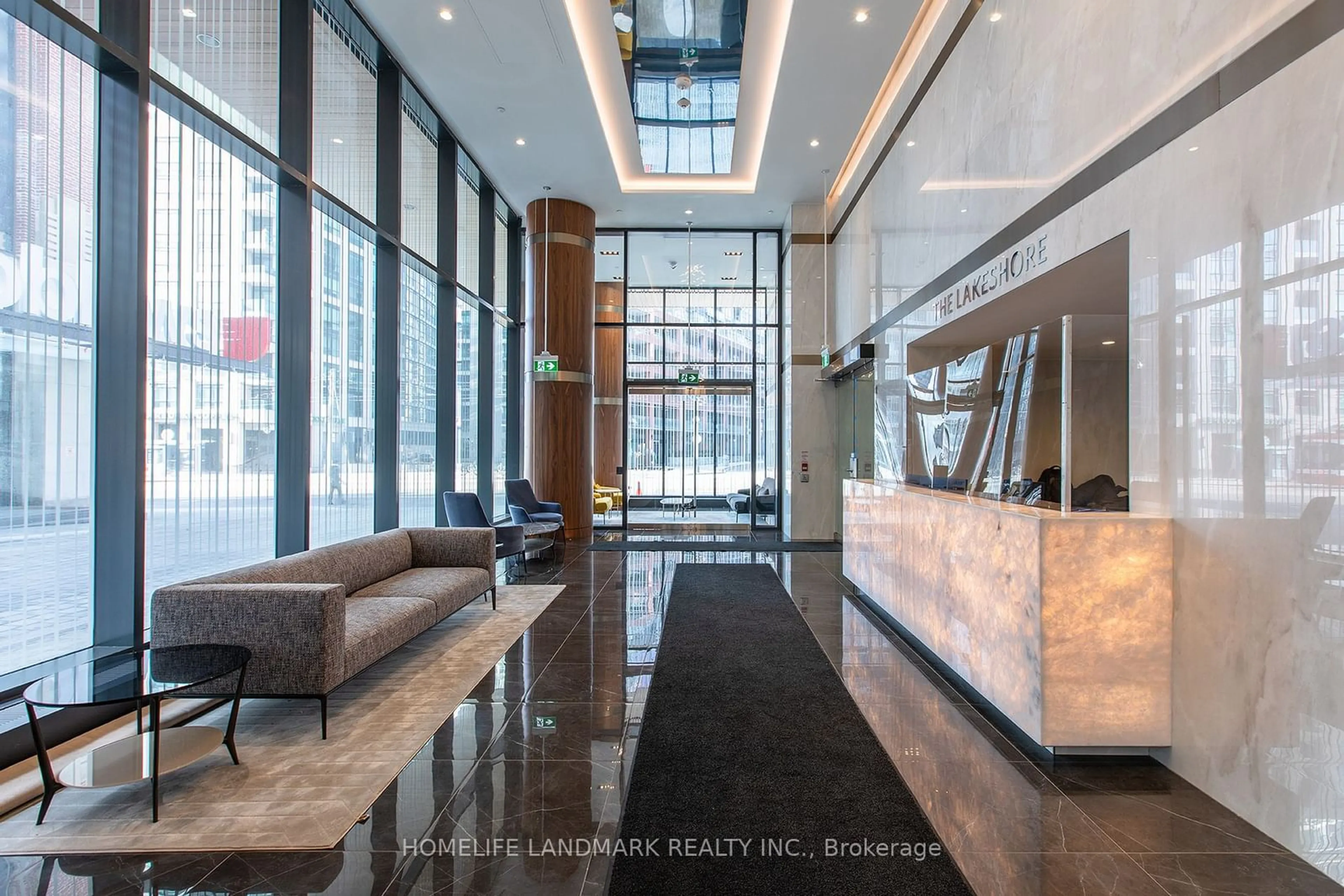 Indoor lobby, ceramic floors for 19 Bathurst St #2906, Toronto Ontario M5V 0M2