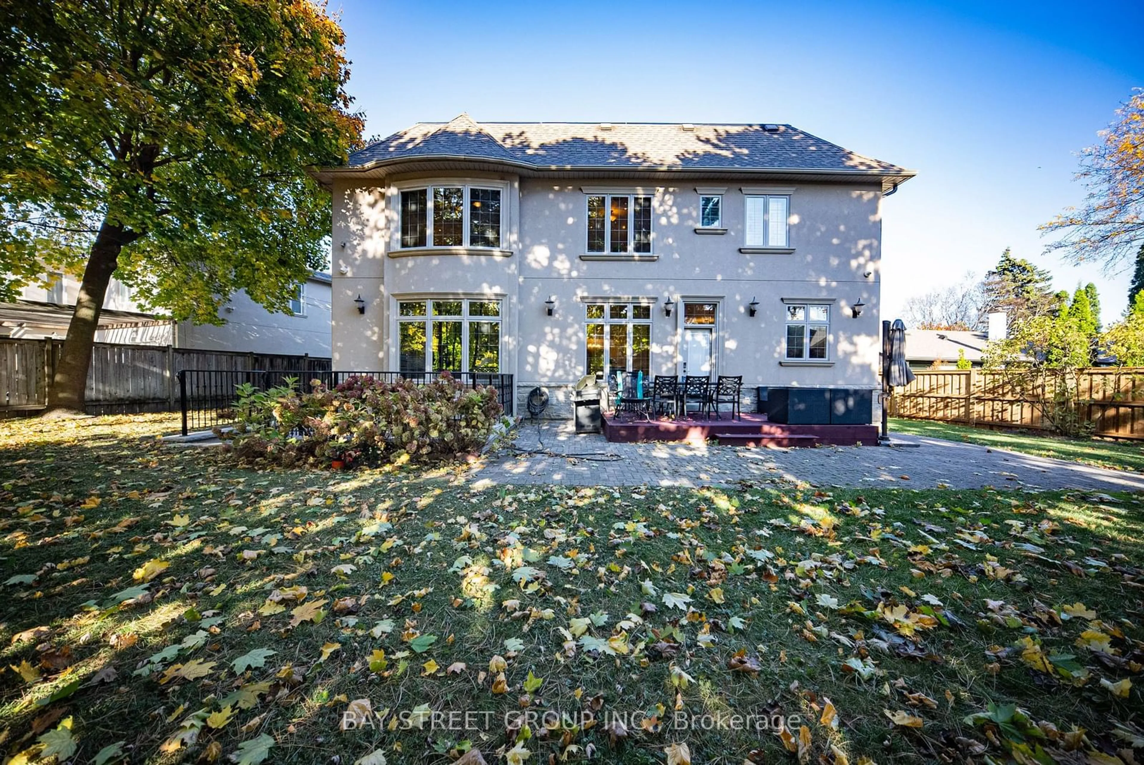 Frontside or backside of a home, the fenced backyard for 7 Merredin Pl, Toronto Ontario M3B 1S7