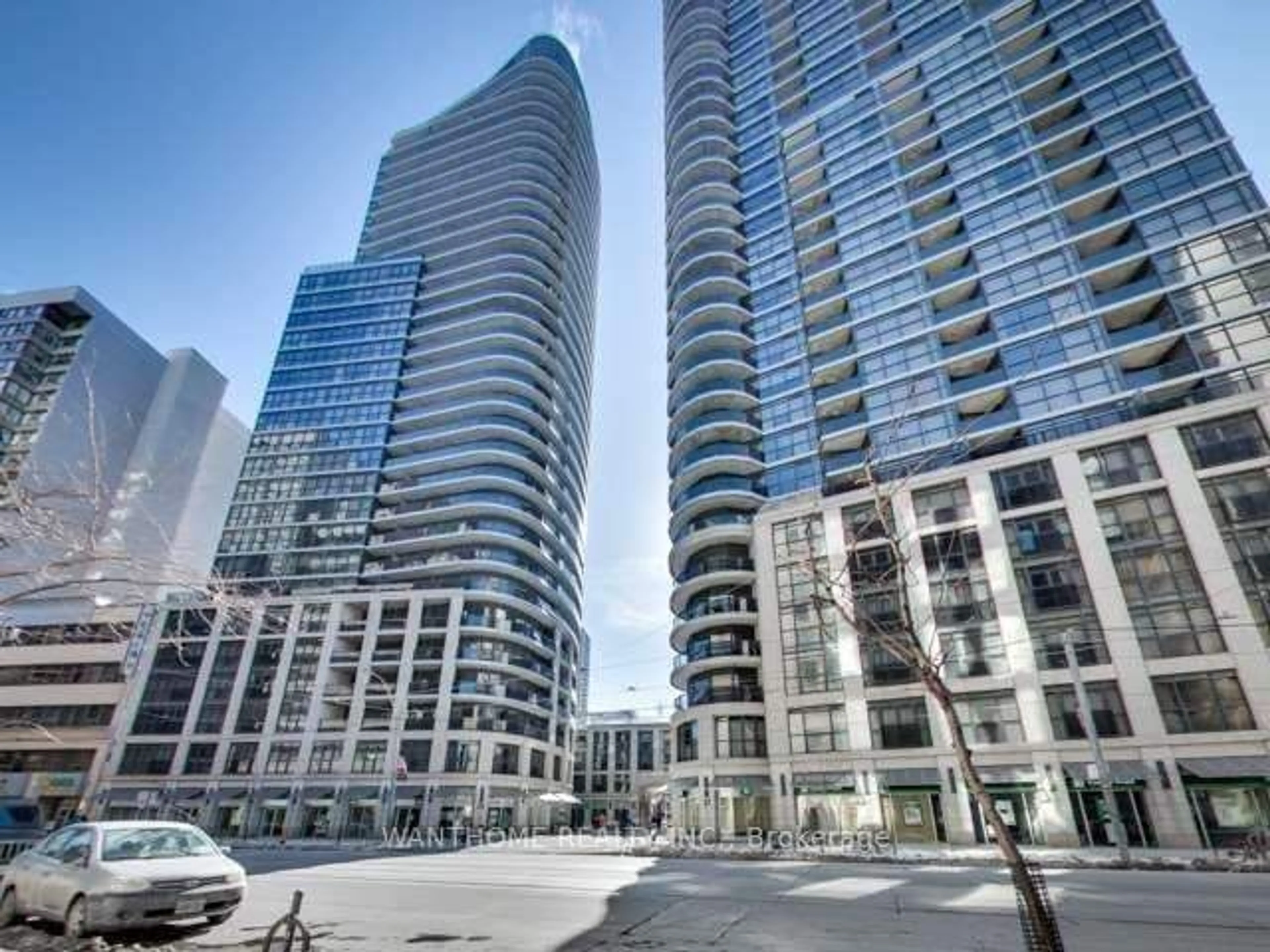 A pic from exterior of the house or condo, the view of city buildings for 25 carlton St #322, Toronto Ontario M5B 1L4