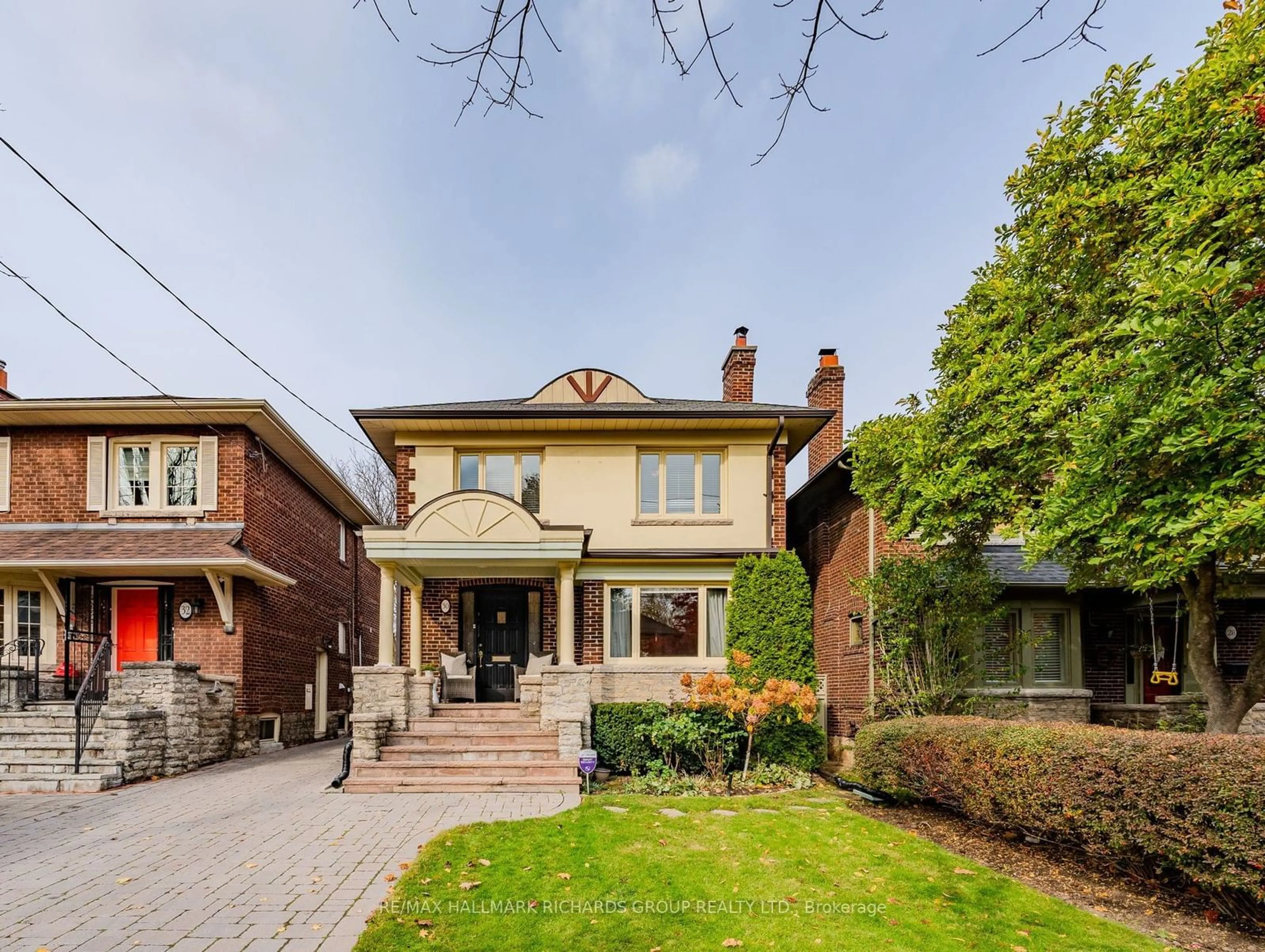 Home with brick exterior material for 30 Chudleigh Ave, Toronto Ontario M4R 1T2