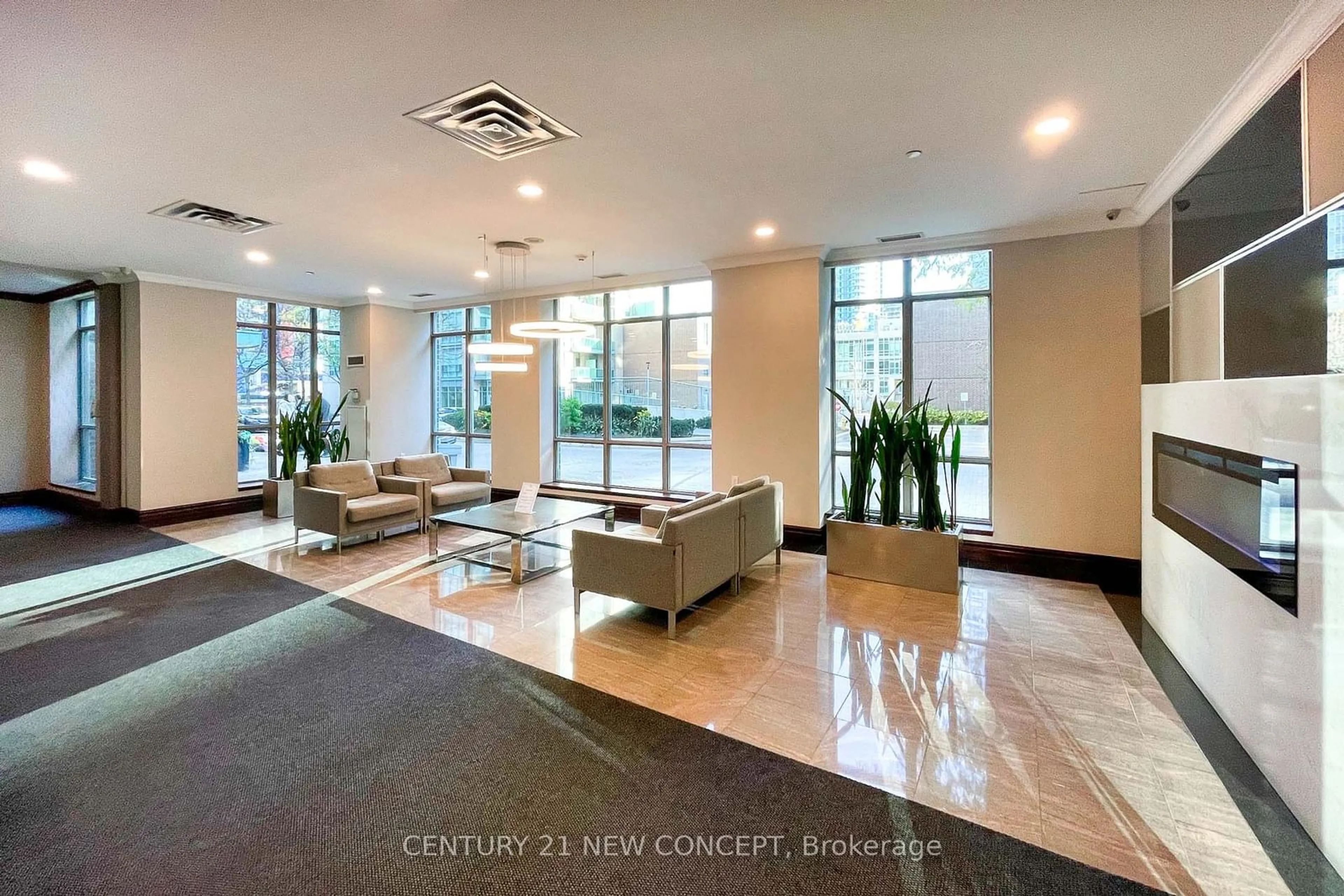 Indoor lobby, cement floor for 22 Olive Ave #1601, Toronto Ontario M2N 7G6