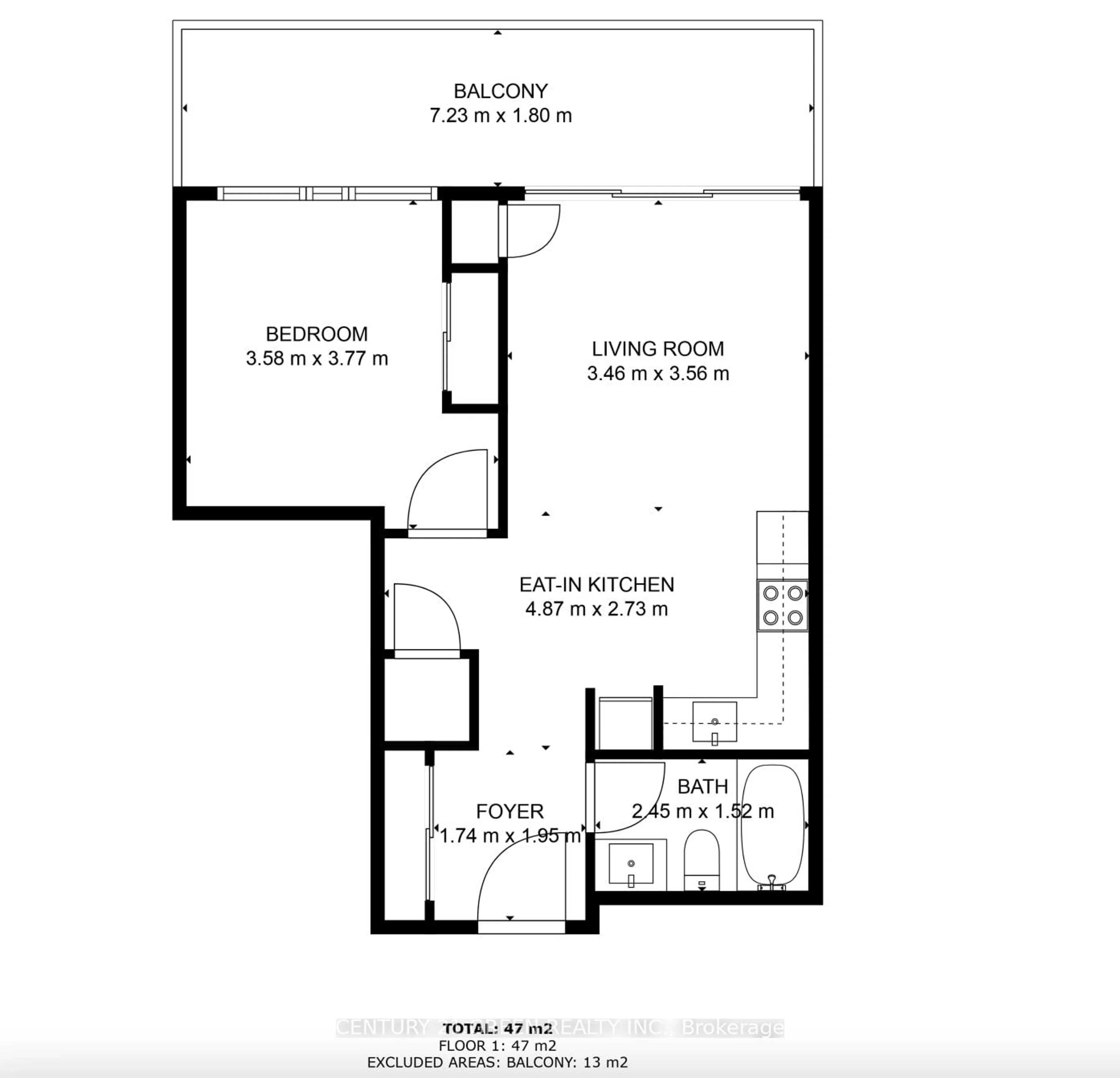 Floor plan for 99 The Donway West Rd #203, Toronto Ontario M3C 0N8