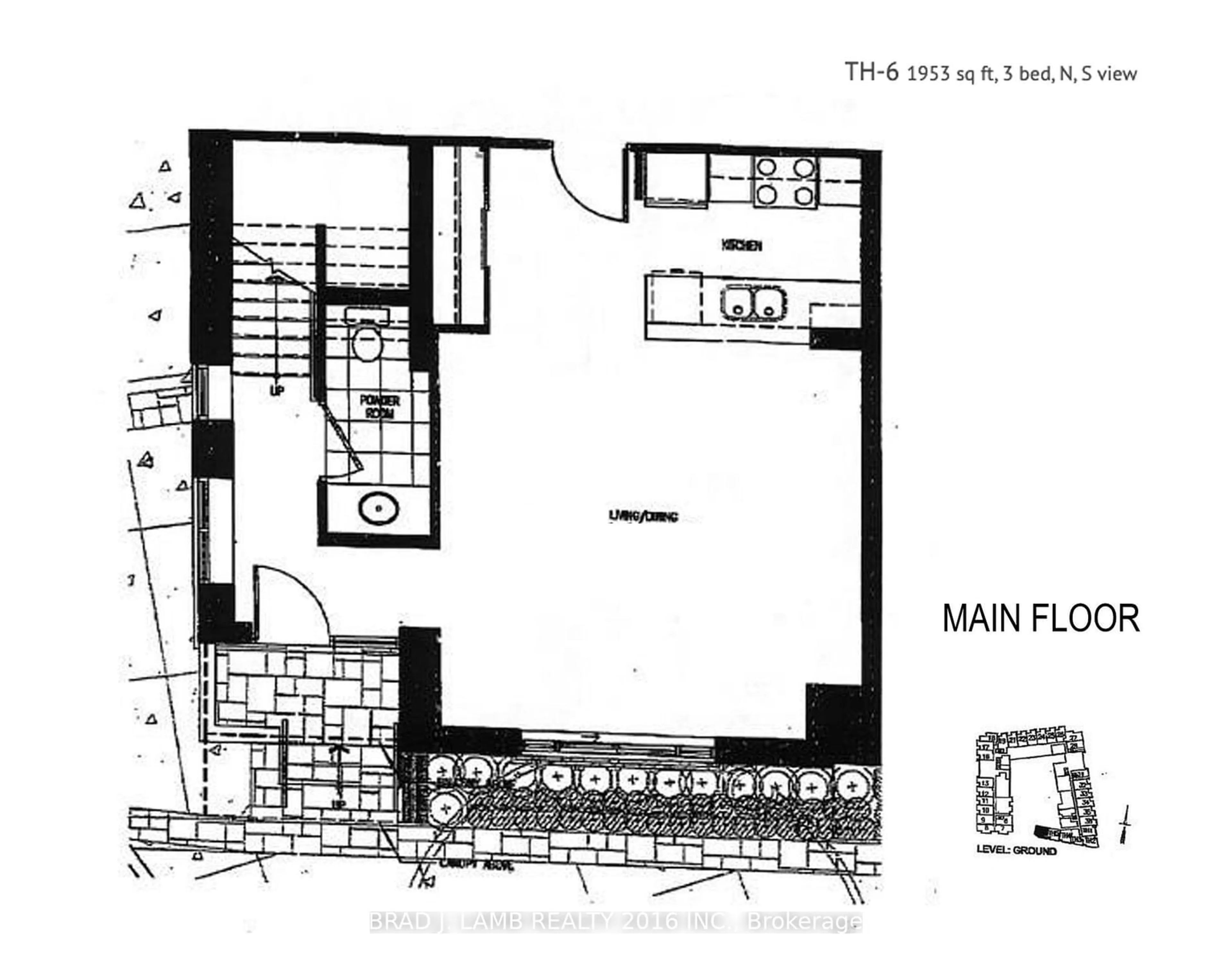 Floor plan for 86 Sloping Sky Mews #TH #6, Toronto Ontario M5V 0B3