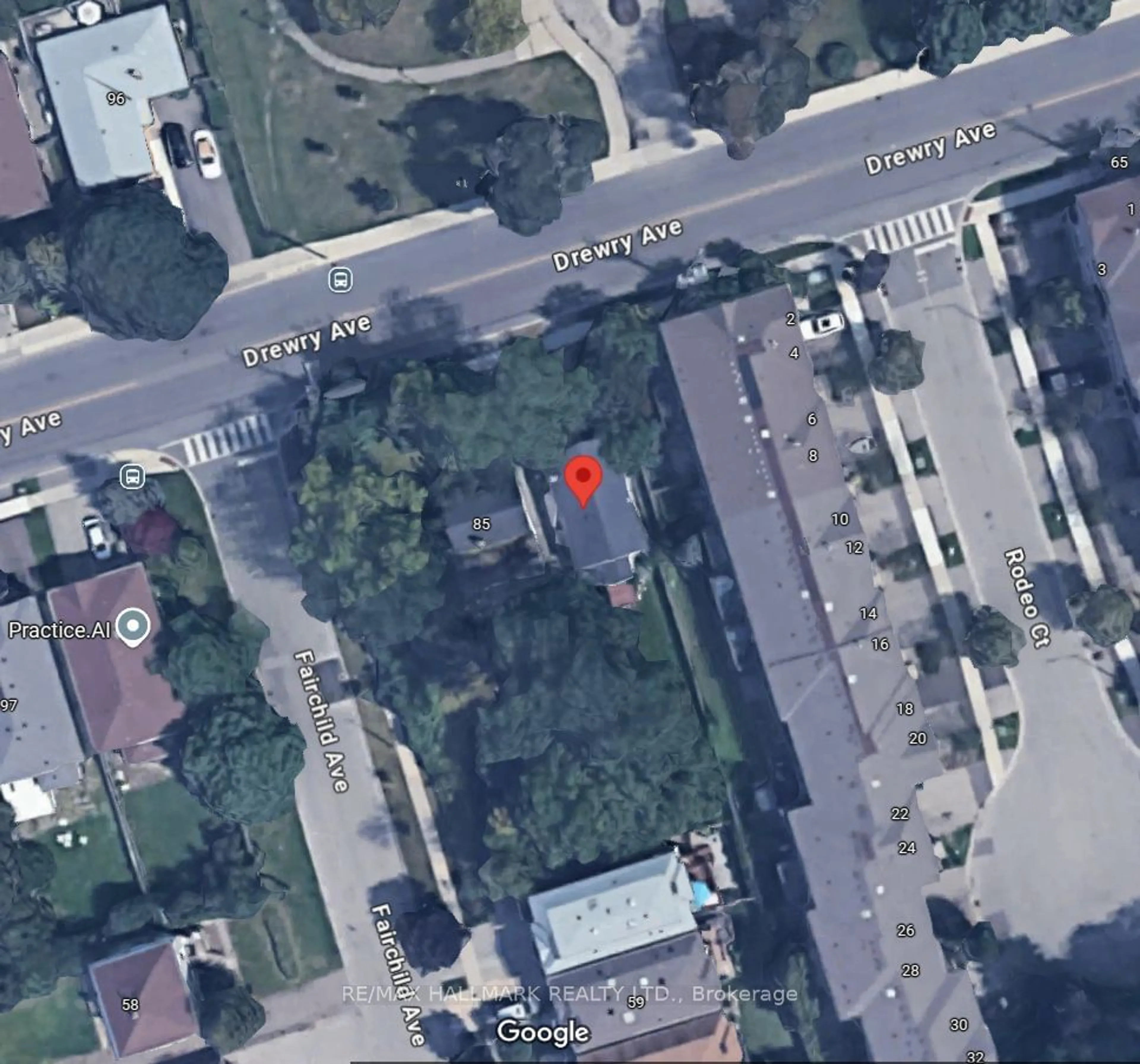 Picture of a map for 83 Drewry Ave, Toronto Ontario M2M 1C9