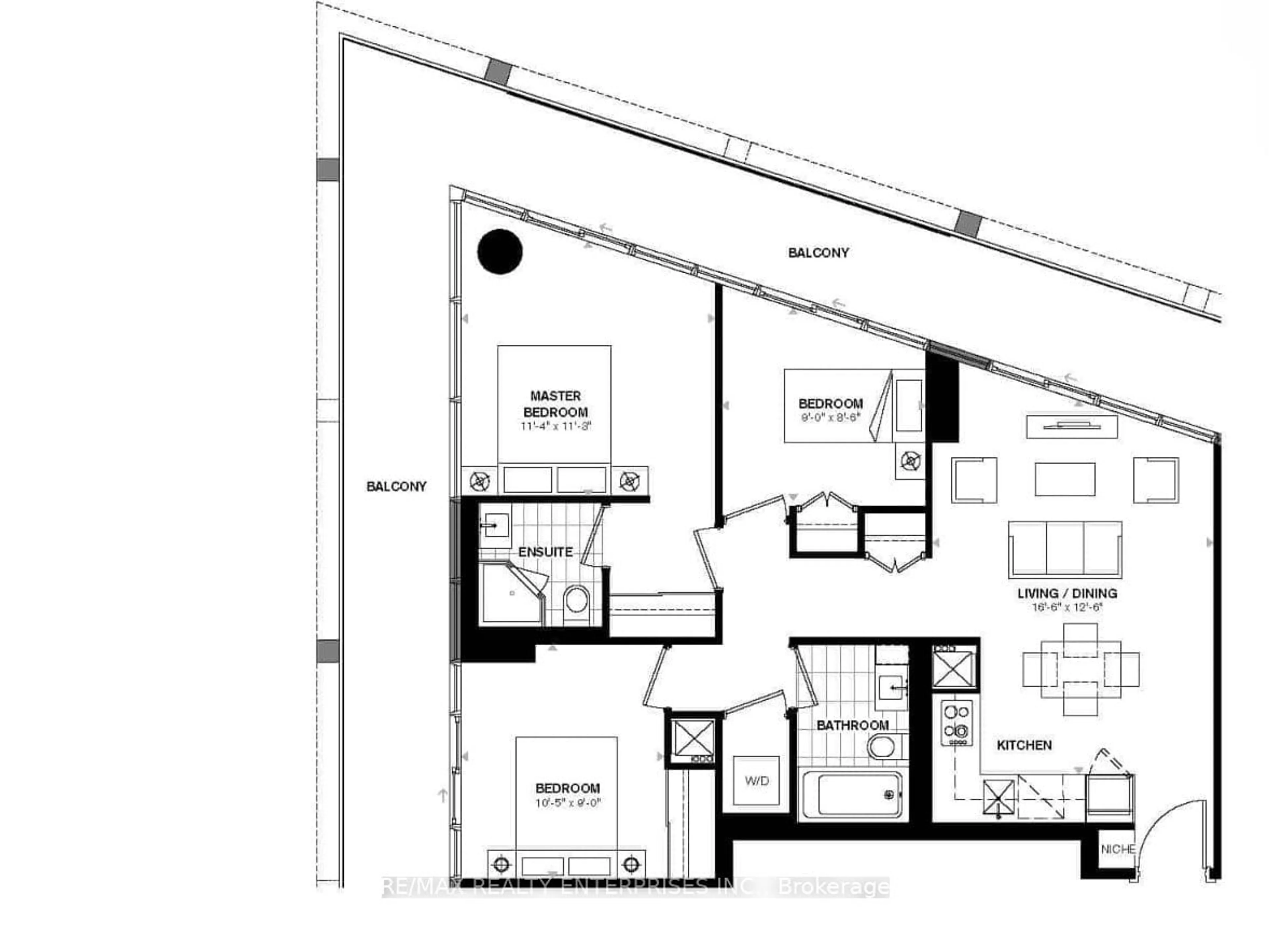 Floor plan for 125 Peter St #1301, Toronto Ontario M5V 0M2