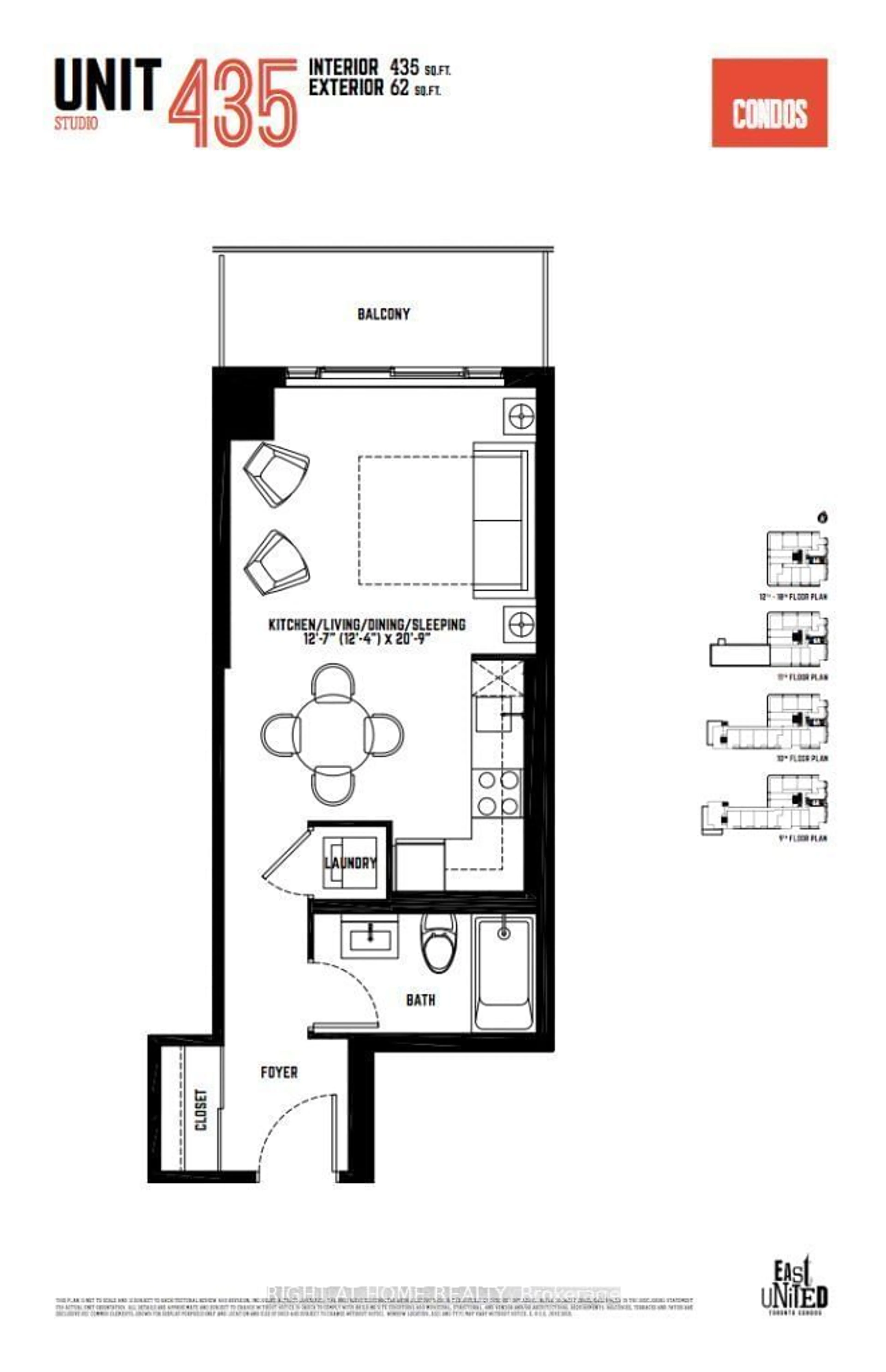 Floor plan for 120 Parliament St #2007, Toronto Ontario M5A 0N6