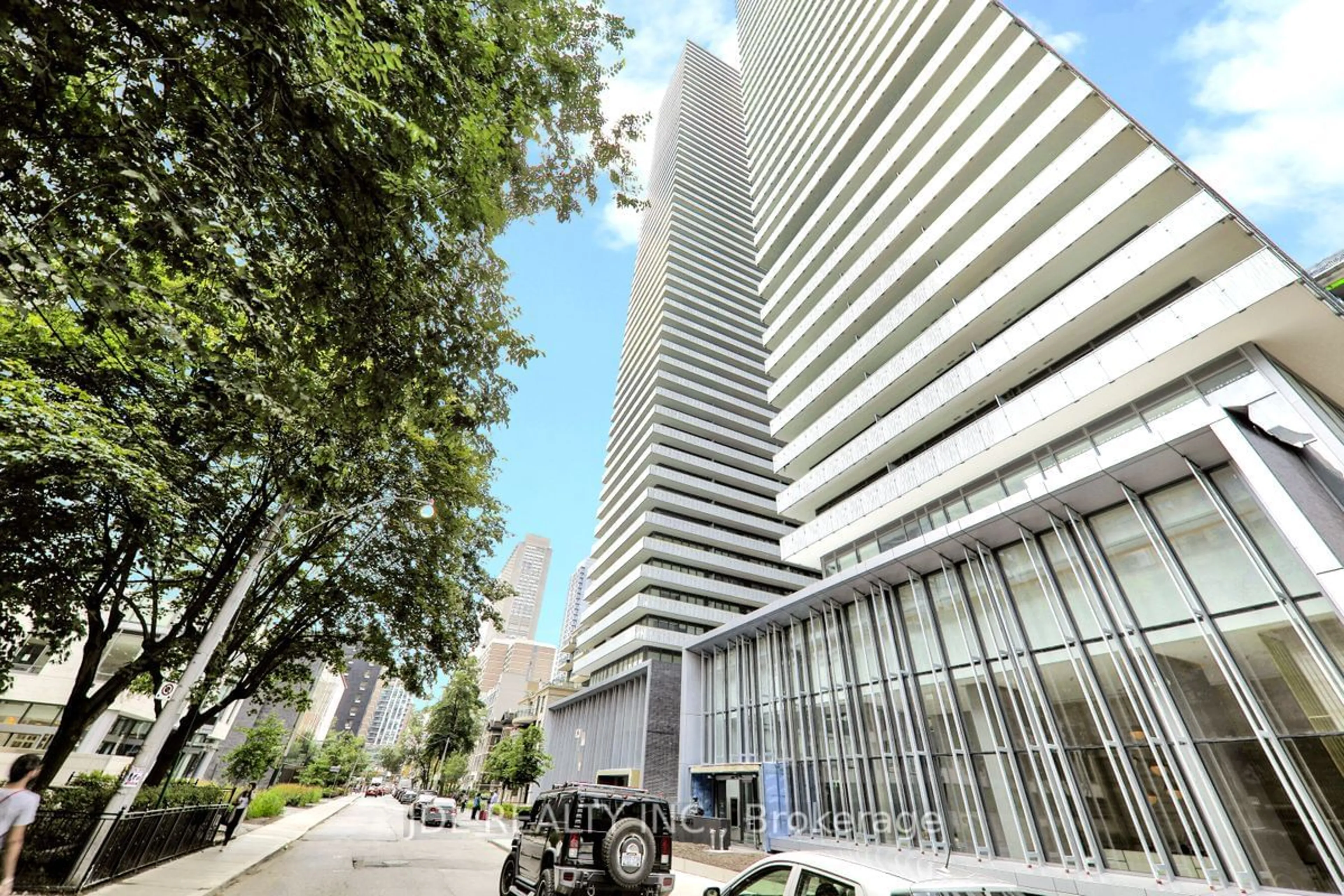 A pic from exterior of the house or condo, the street view for 42 Charles St #4107, Toronto Ontario M4Y 1N3