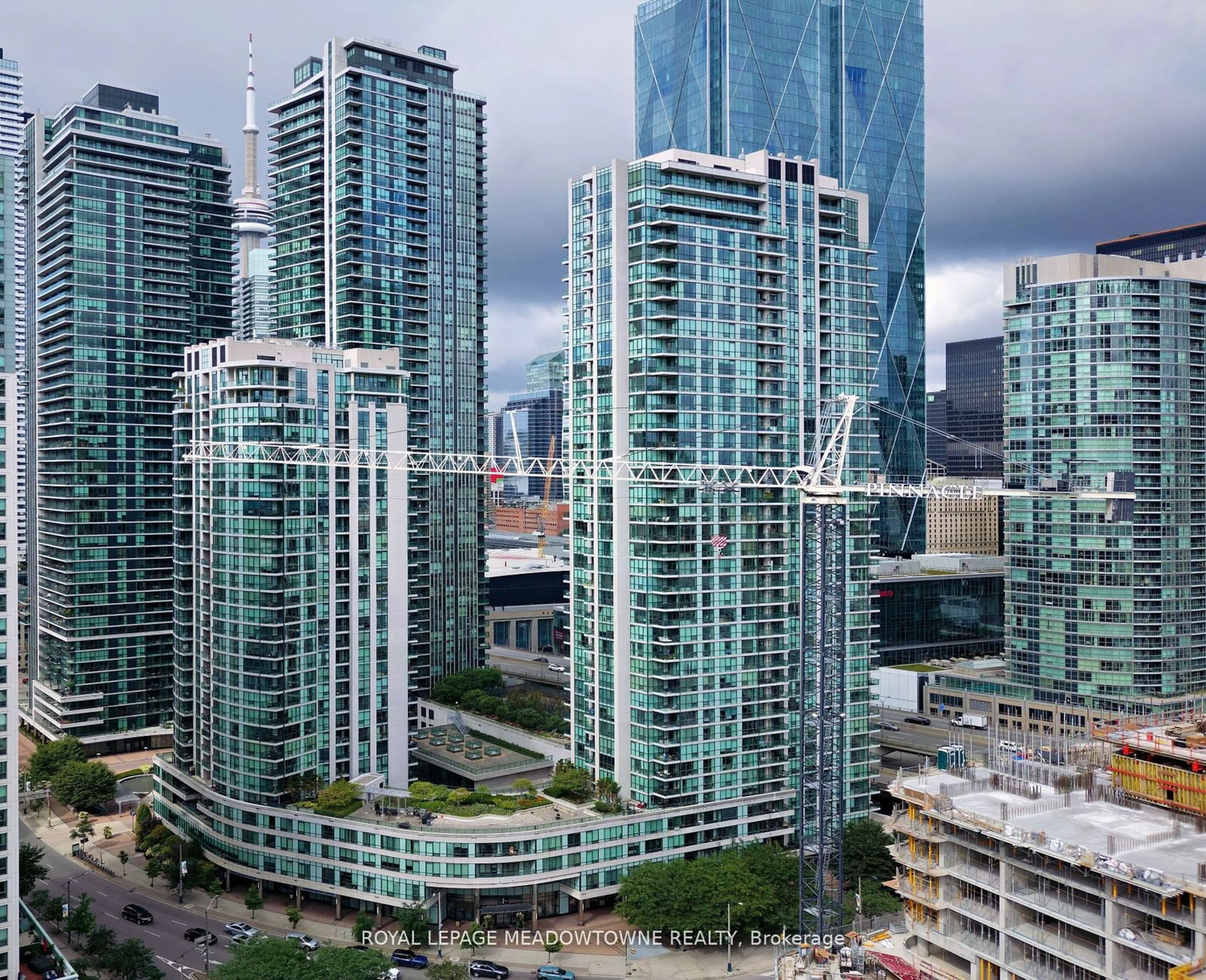 A pic from exterior of the house or condo, the view of city buildings for 16 Yonge St #PH 4006, Toronto Ontario M5E 2A1