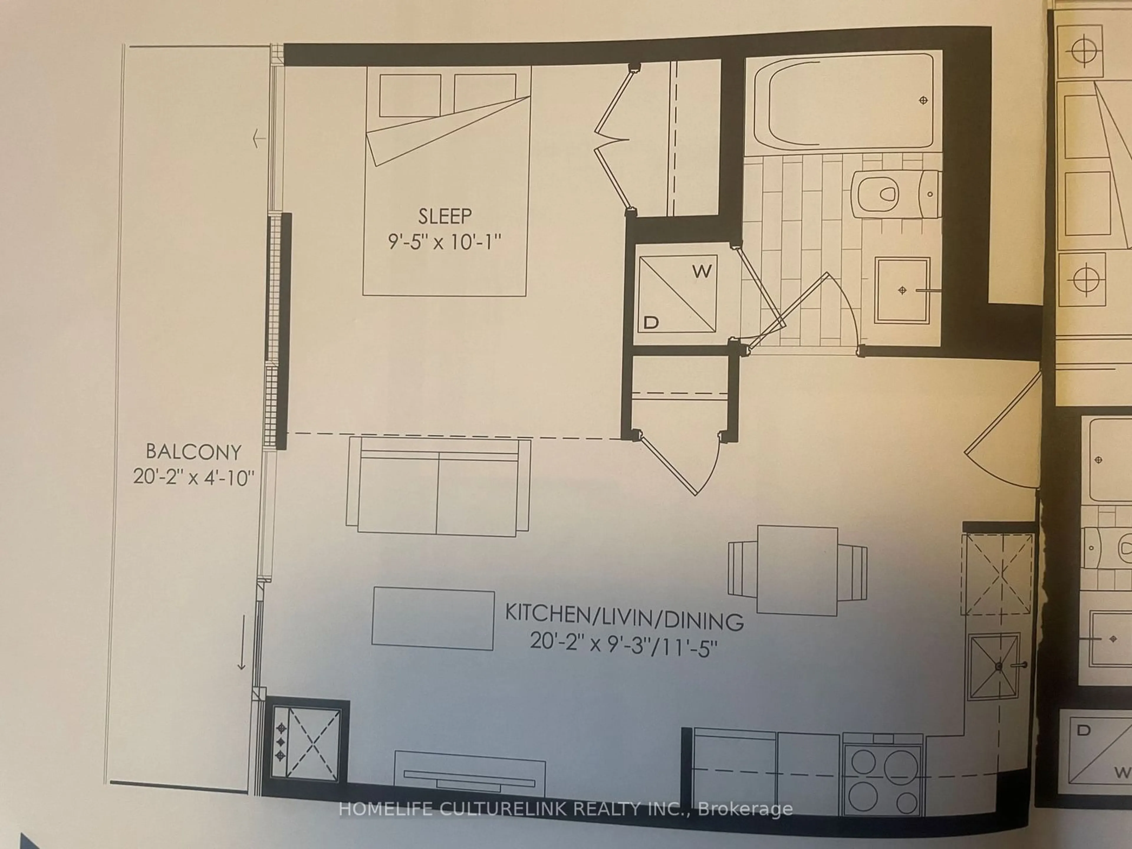 Floor plan for 120 Varna Dr #1220, Toronto Ontario M6A 0B3