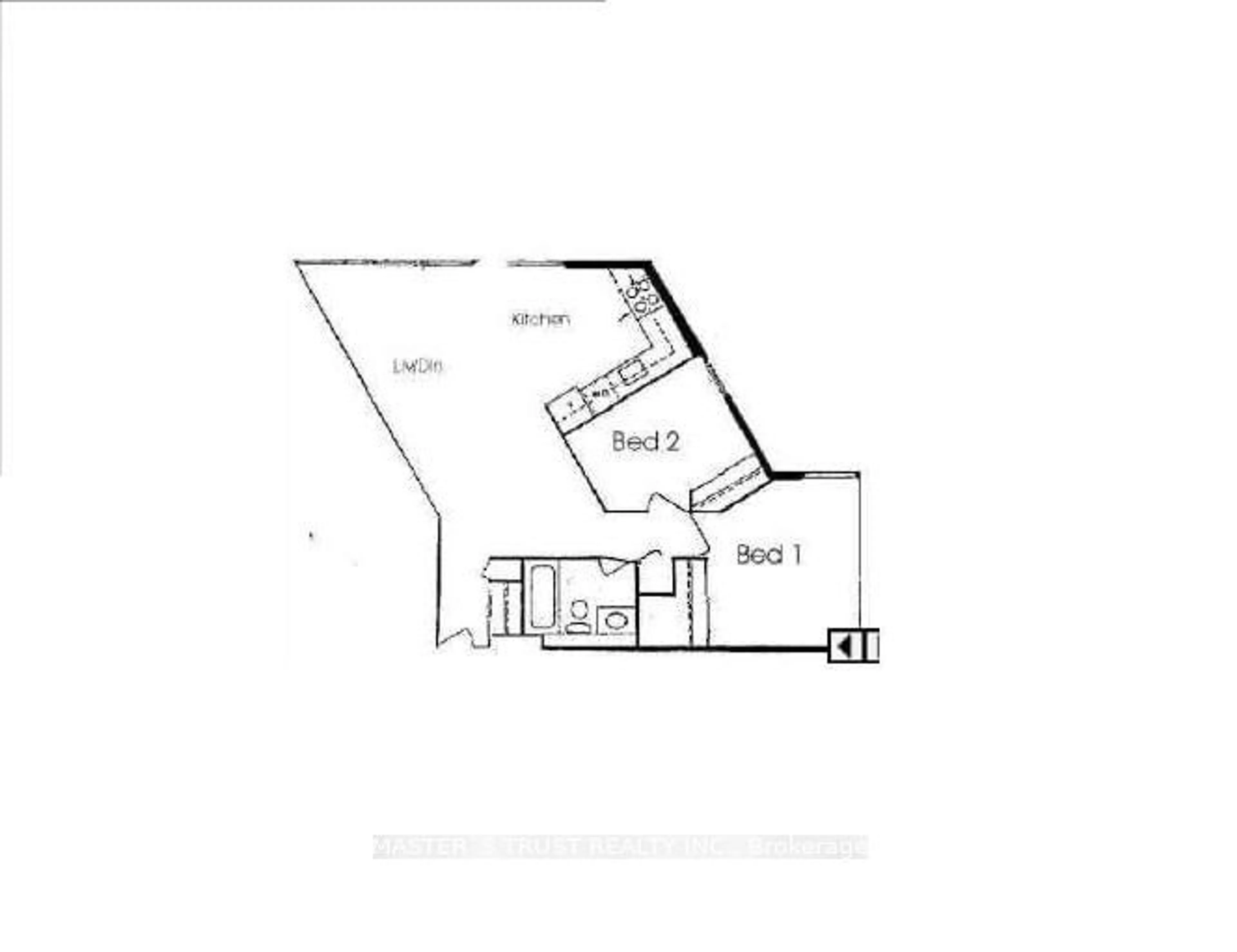 Floor plan for 270 Queens Quay #805, Toronto Ontario M5J 2N4