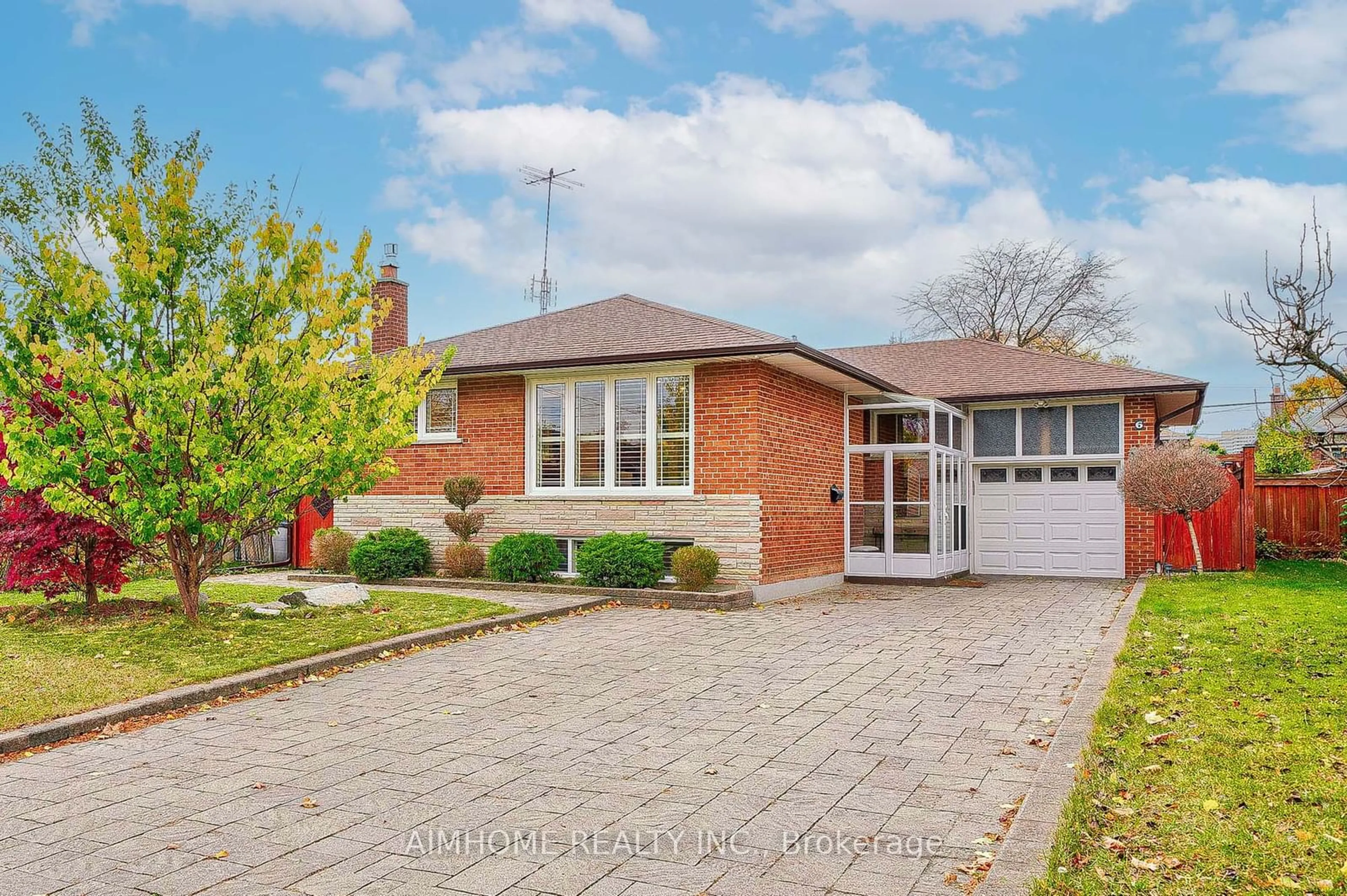 Home with brick exterior material for 6 Wyndcliff Cres, Toronto Ontario M4A 2K1