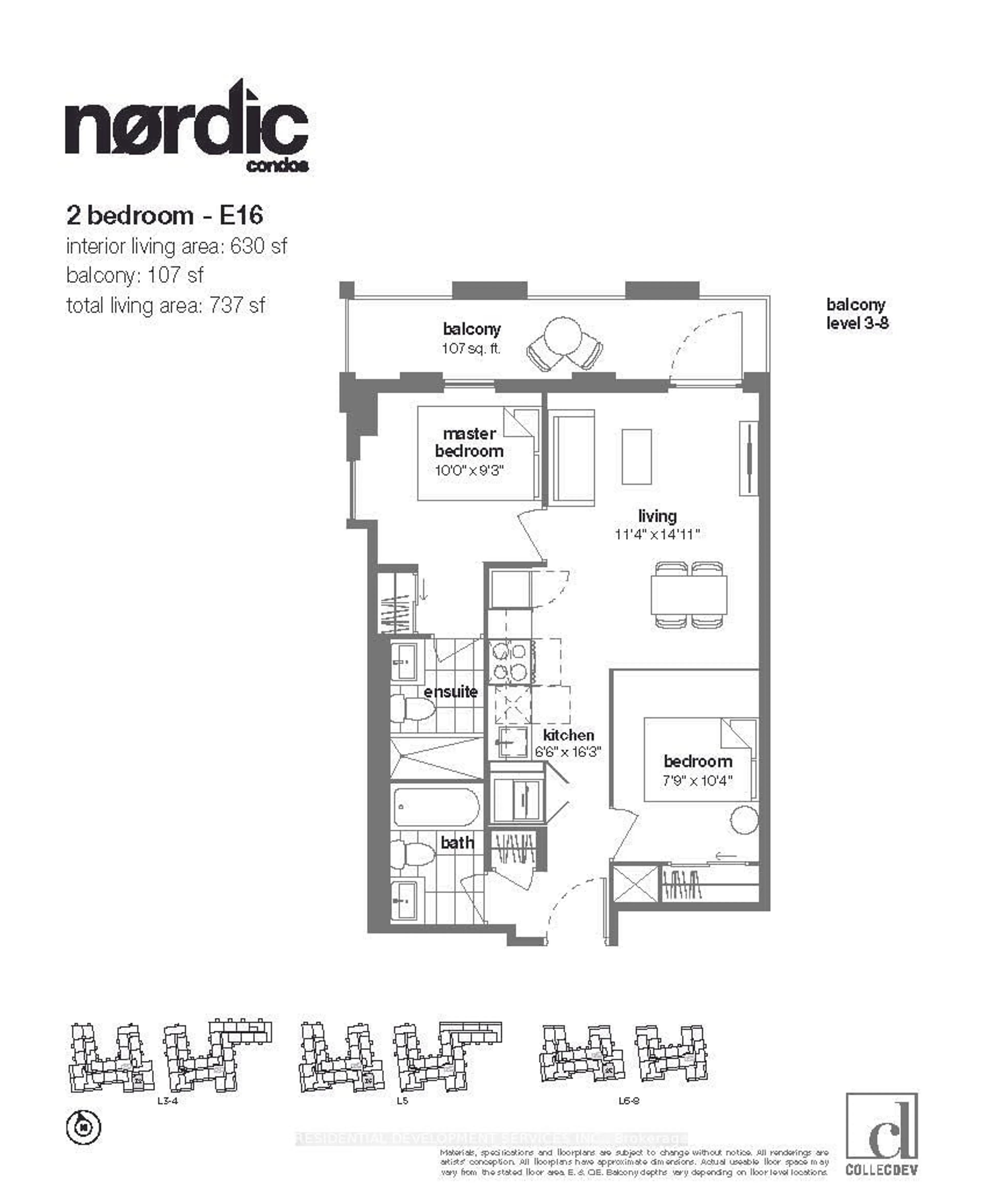 Floor plan for 500 Wilson Ave #825, Toronto Ontario M3H 5Y9