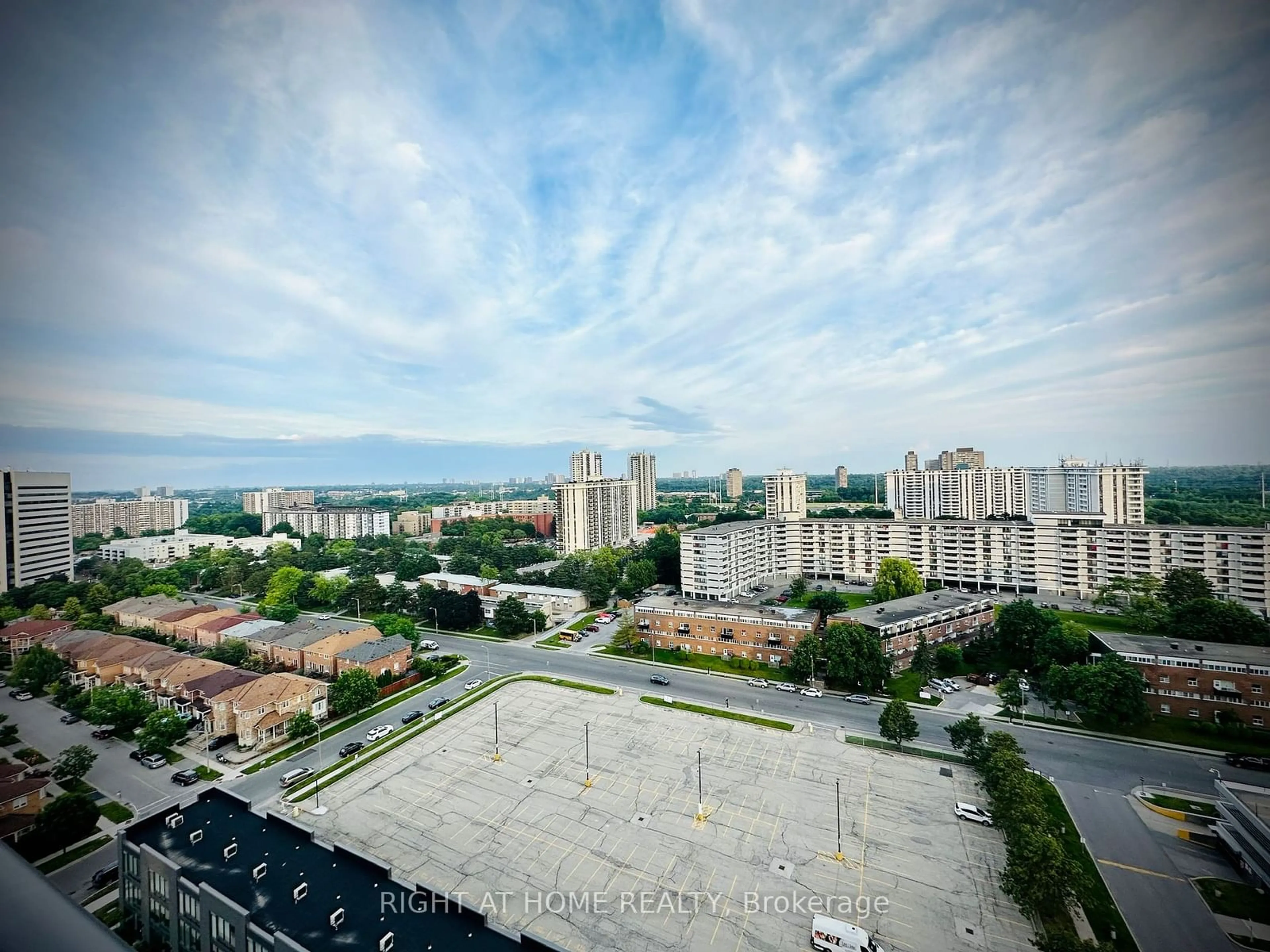 A pic from exterior of the house or condo, the view of city buildings for 2 Sonic Way #1708, Toronto Ontario M3C 0P2