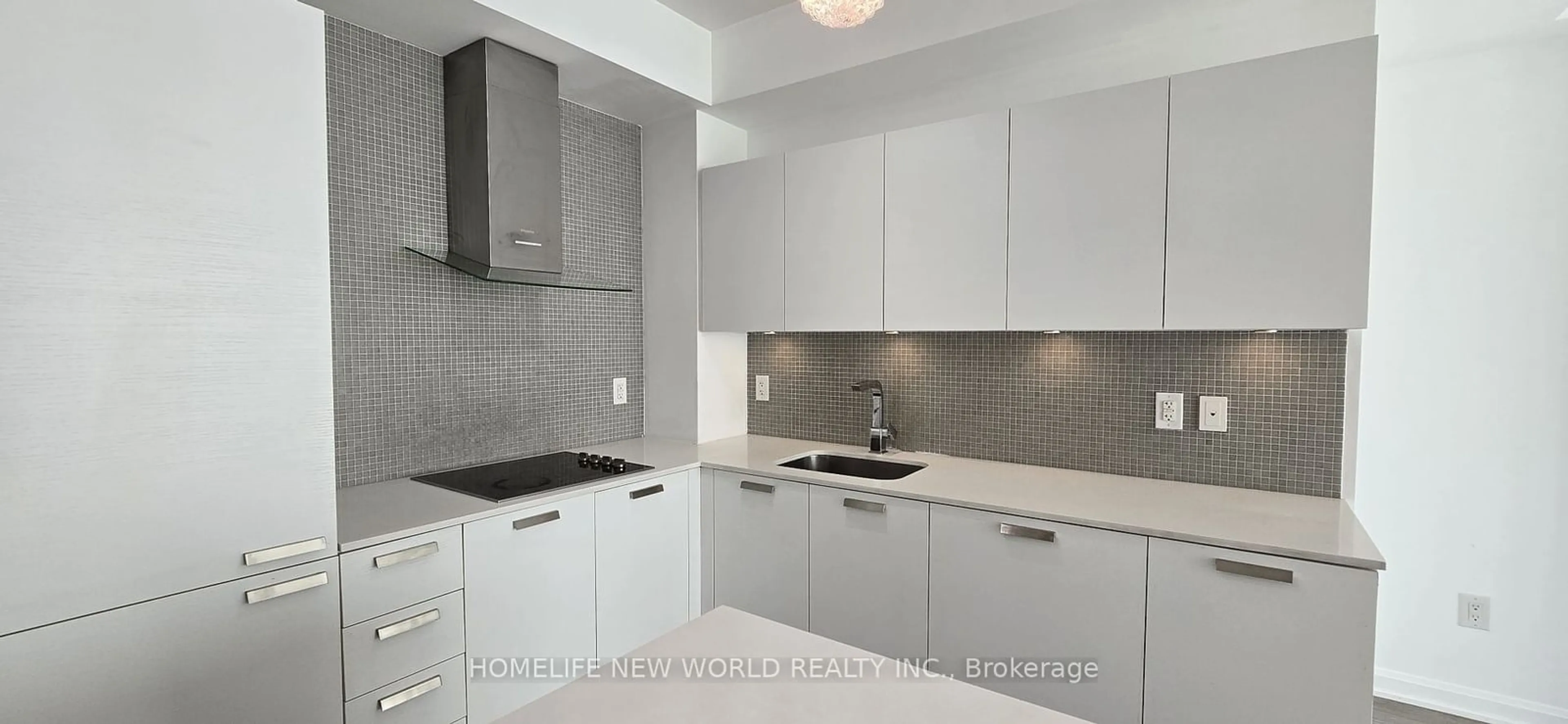 Kitchen, ceramic floors for 9 Bogert Ave #2801, Toronto Ontario M2N 0H3