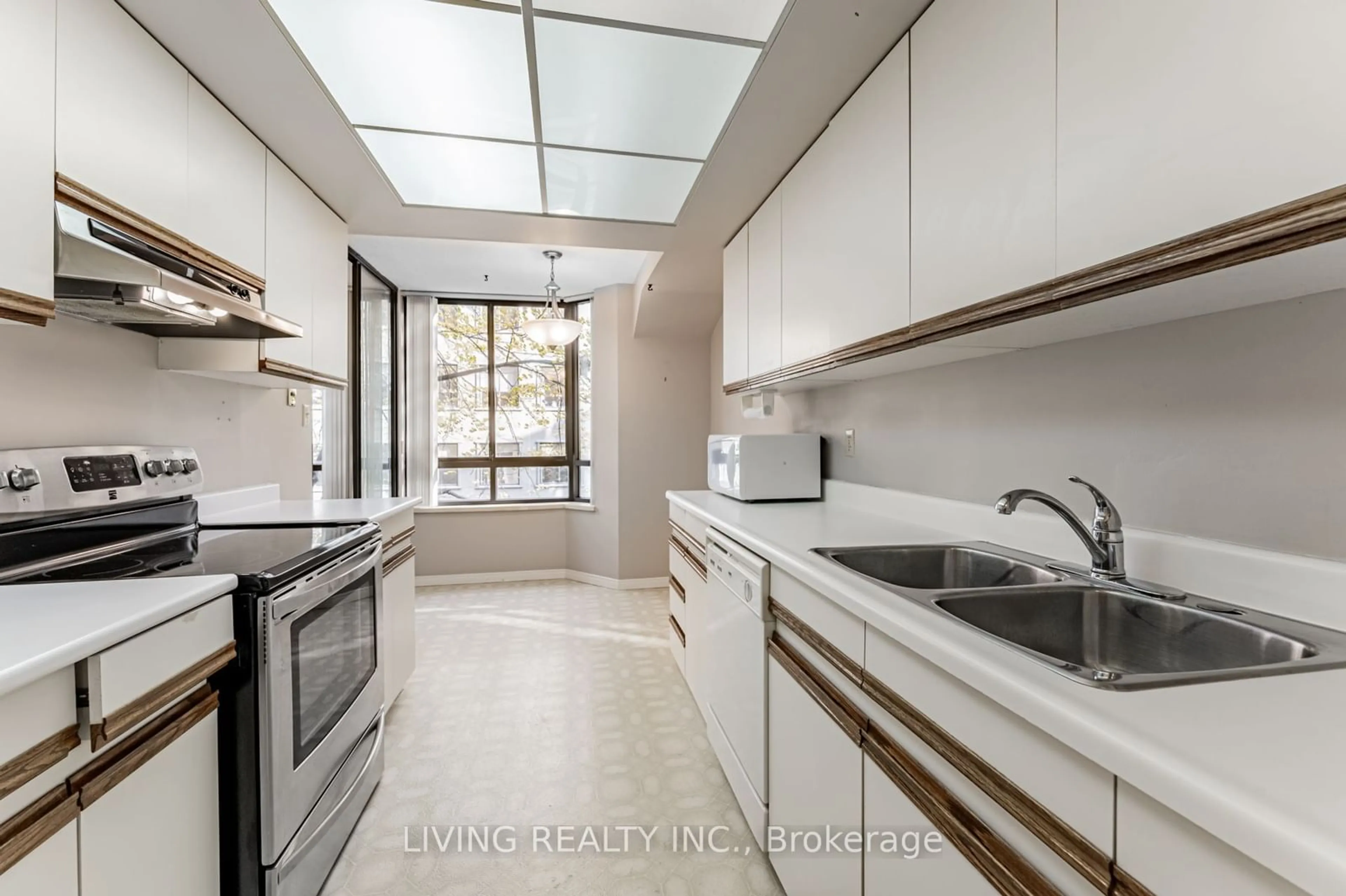 Contemporary kitchen, ceramic floors, cottage for 280 Simcoe St #308, Toronto Ontario M5T 2Y6