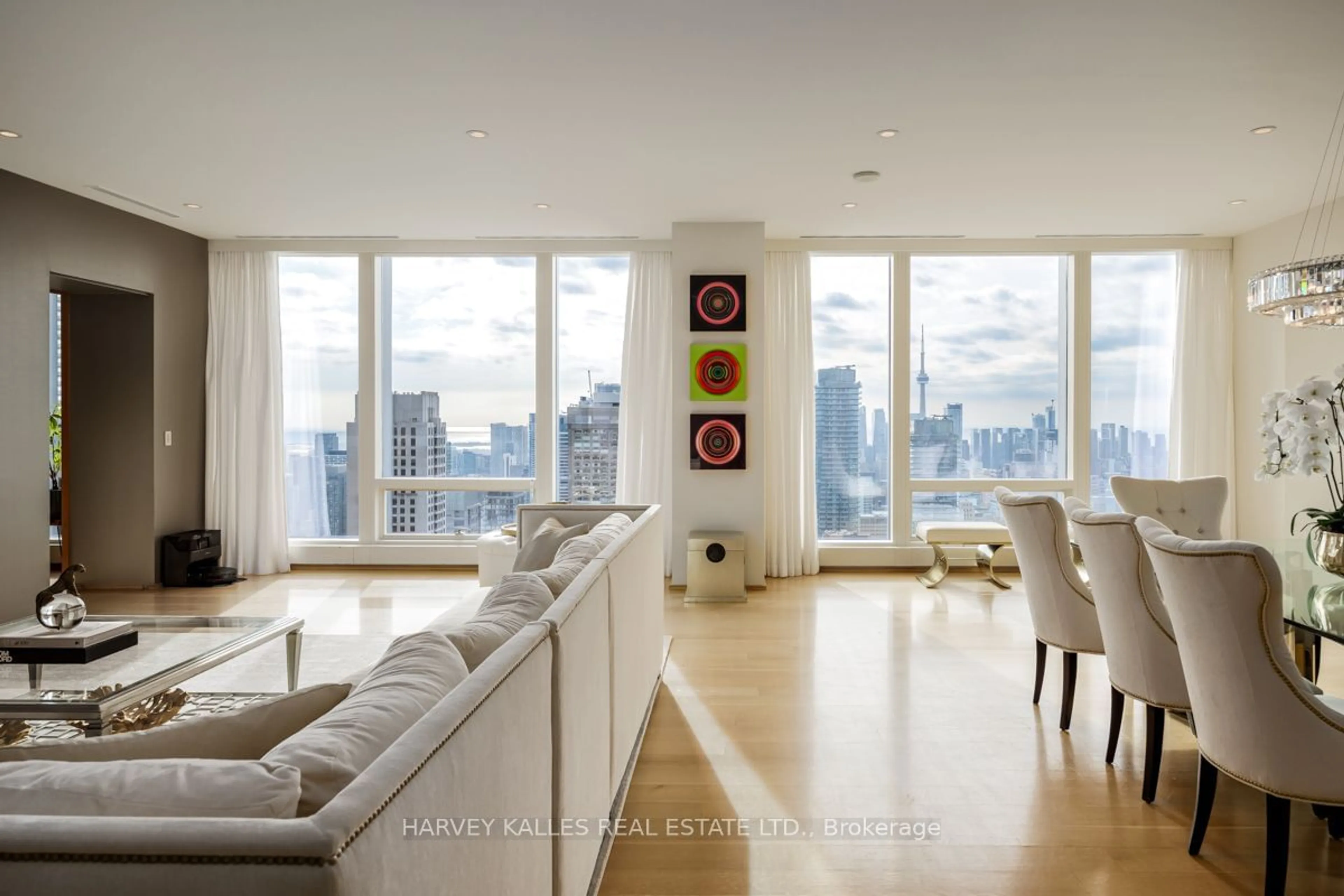 Living room, wood floors for 50 Yorkville Ave #4403, Toronto Ontario M4W 0A3