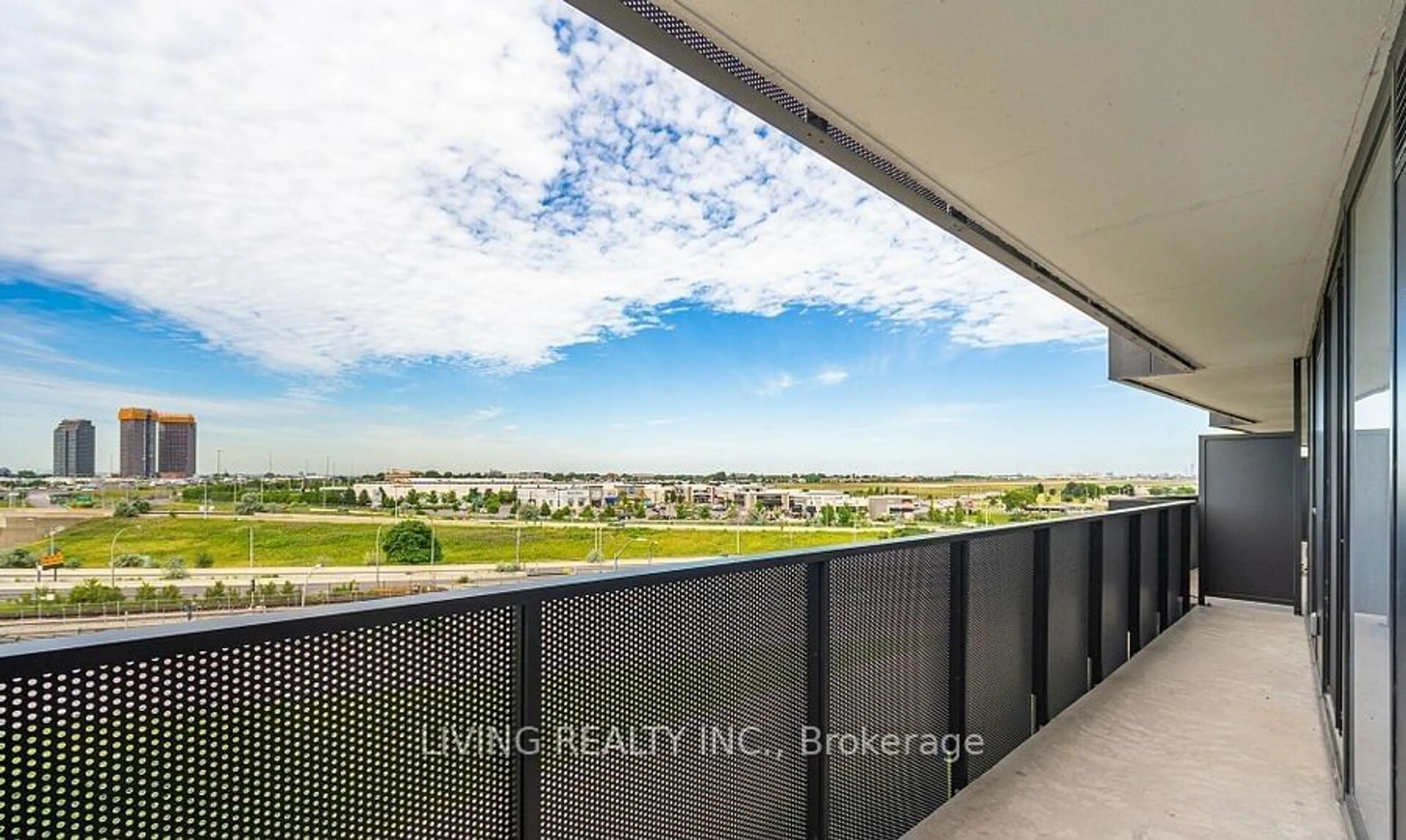 Balcony in the apartment, the fenced backyard for 30 Tretti Way #519, Toronto Ontario M3H 0E3