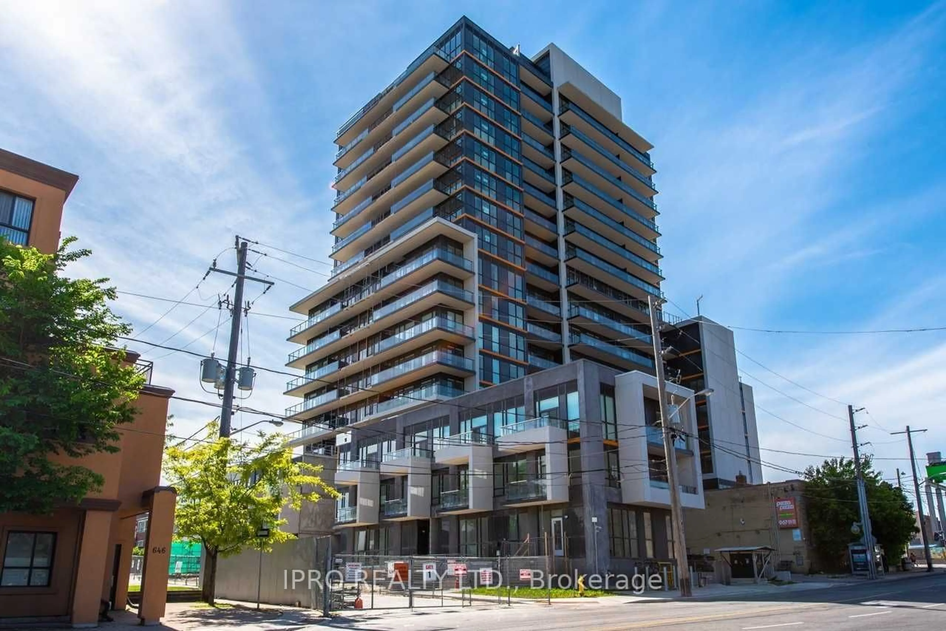 A pic from exterior of the house or condo, the front or back of building for 1603 Eglinton Ave #504, Toronto Ontario M6E 0A1