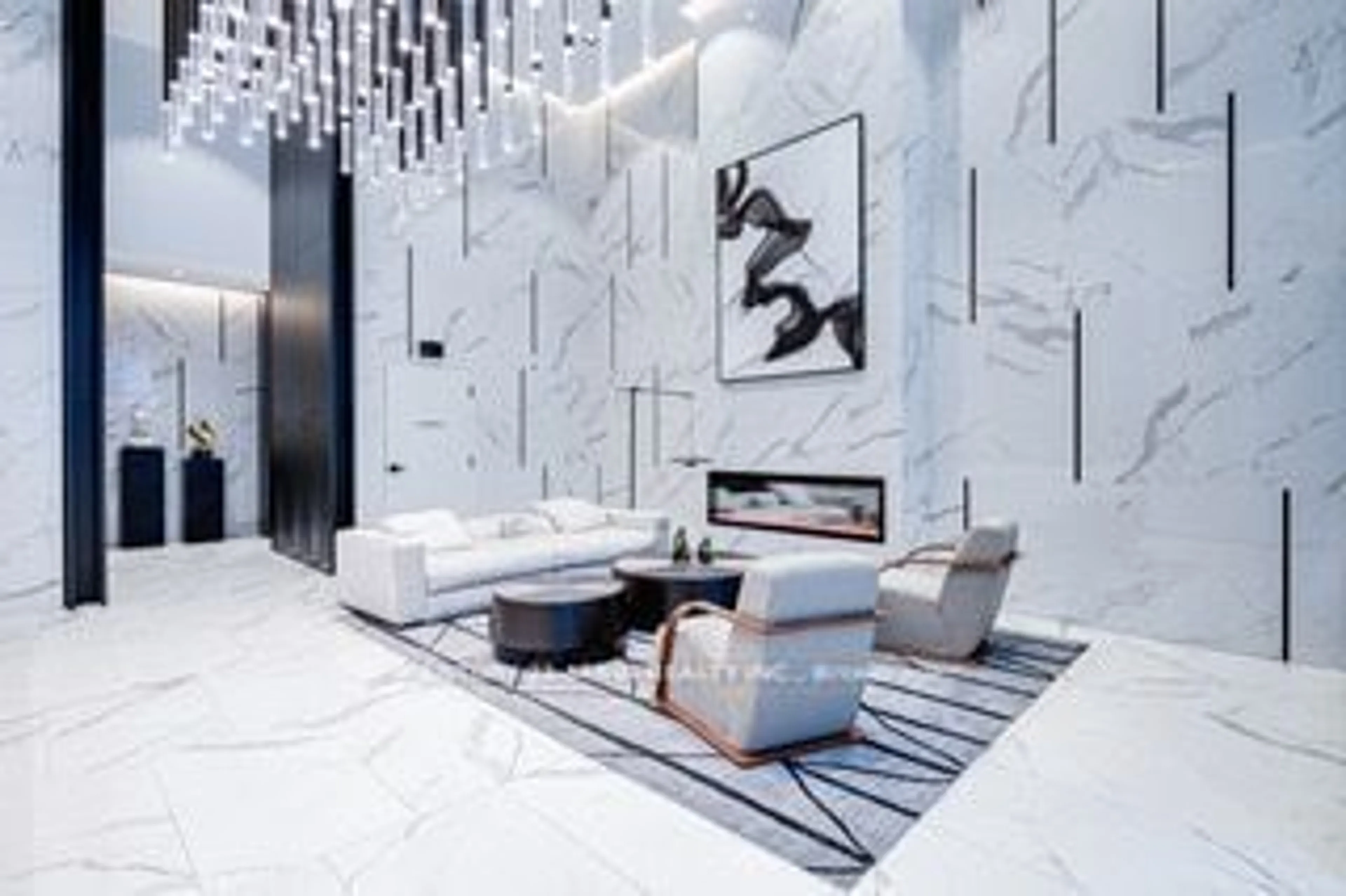 Indoor lobby, ceramic floors for 82 Dalhousie St #2803, Toronto Ontario M5B 0C5