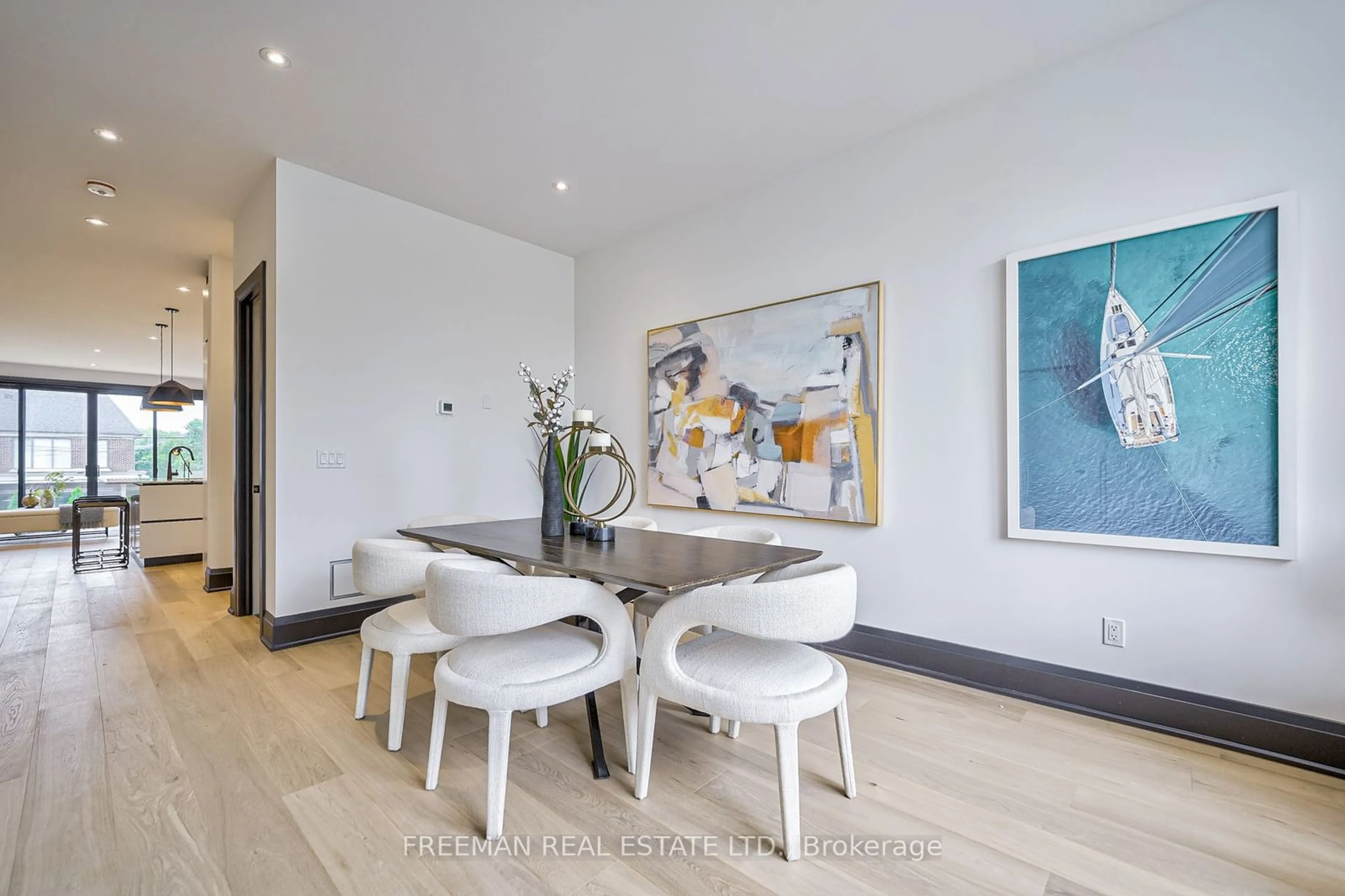 Dining room, wood floors for 683 Glencairn Ave, Toronto Ontario M6B 1Z8