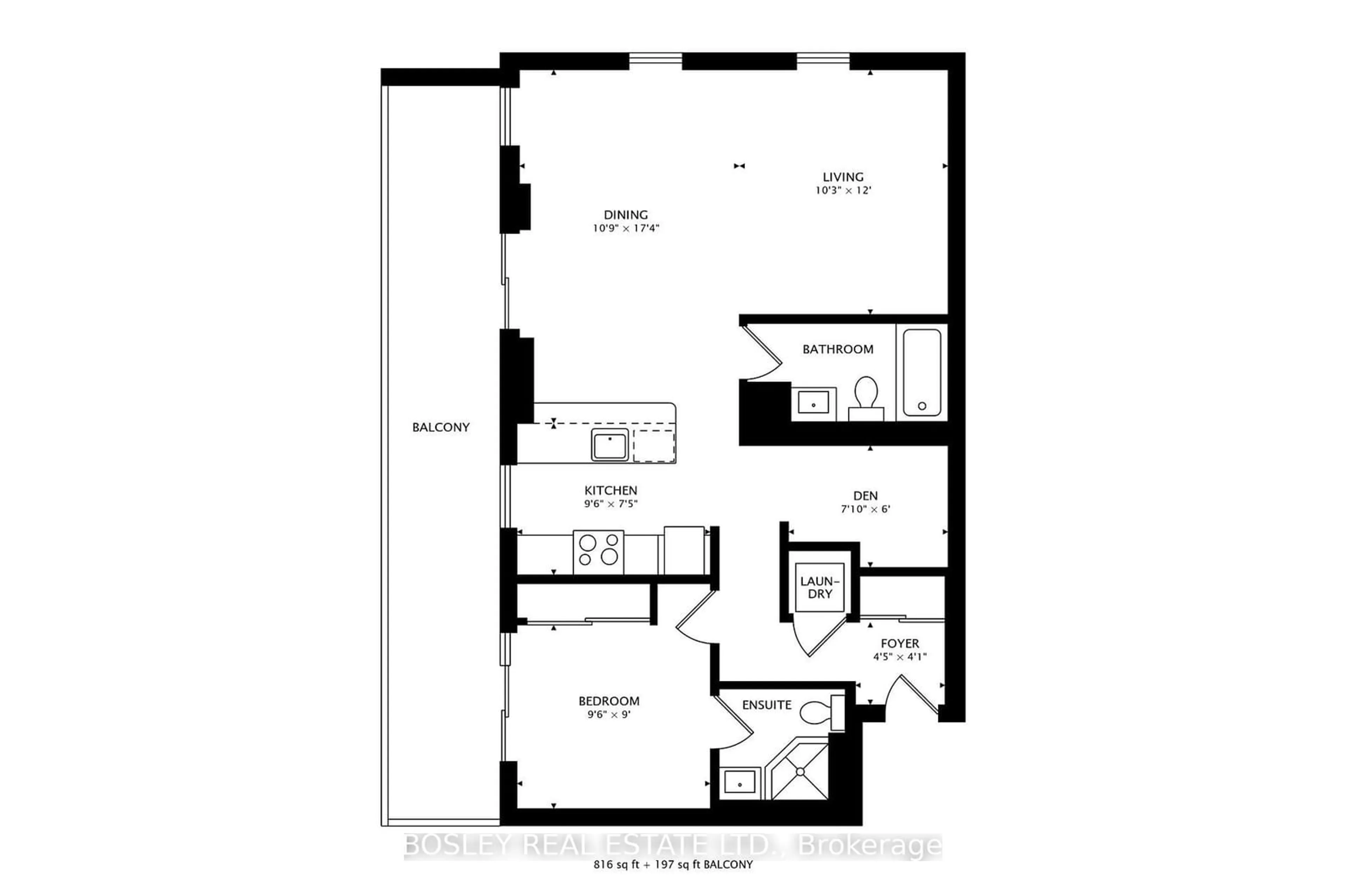 Floor plan for 25 Cole St #423, Toronto Ontario M5A 4M3