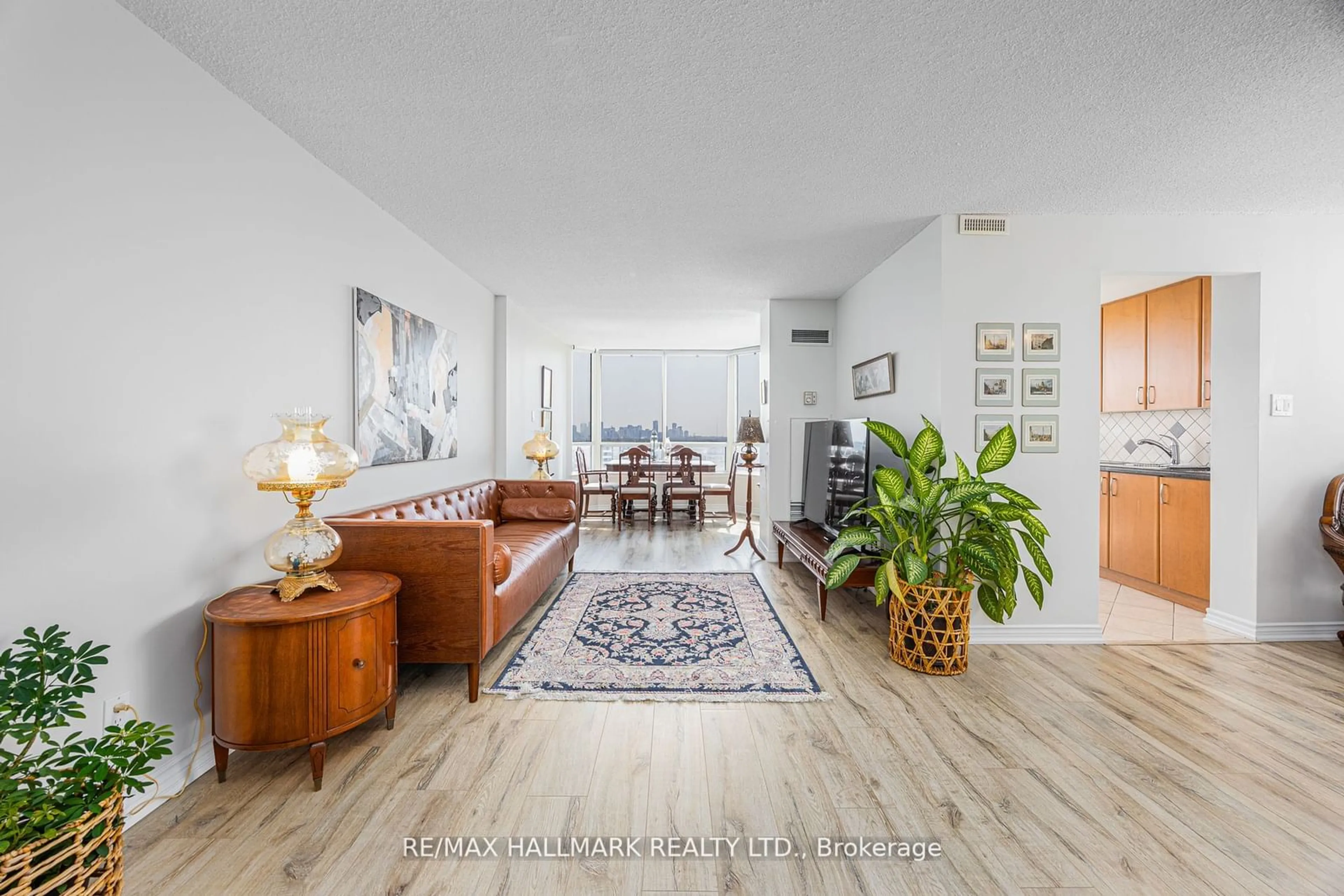 Living room, wood floors for 1101 Steeles Ave #Ph210, Toronto Ontario M2R 3W5