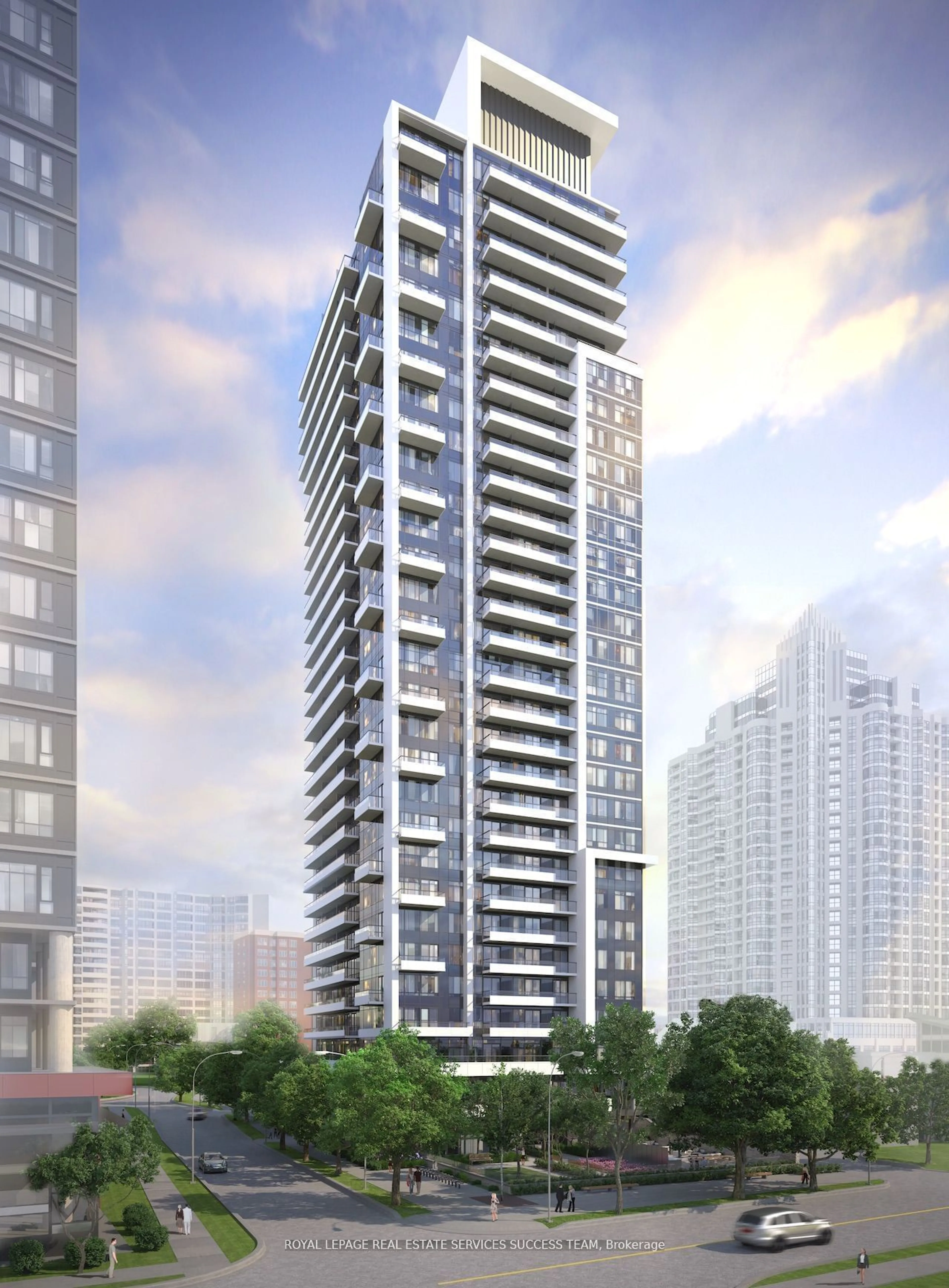 A pic from exterior of the house or condo, the view of city buildings for 75 Canterbury Pl #703, Toronto Ontario M2N 2N1