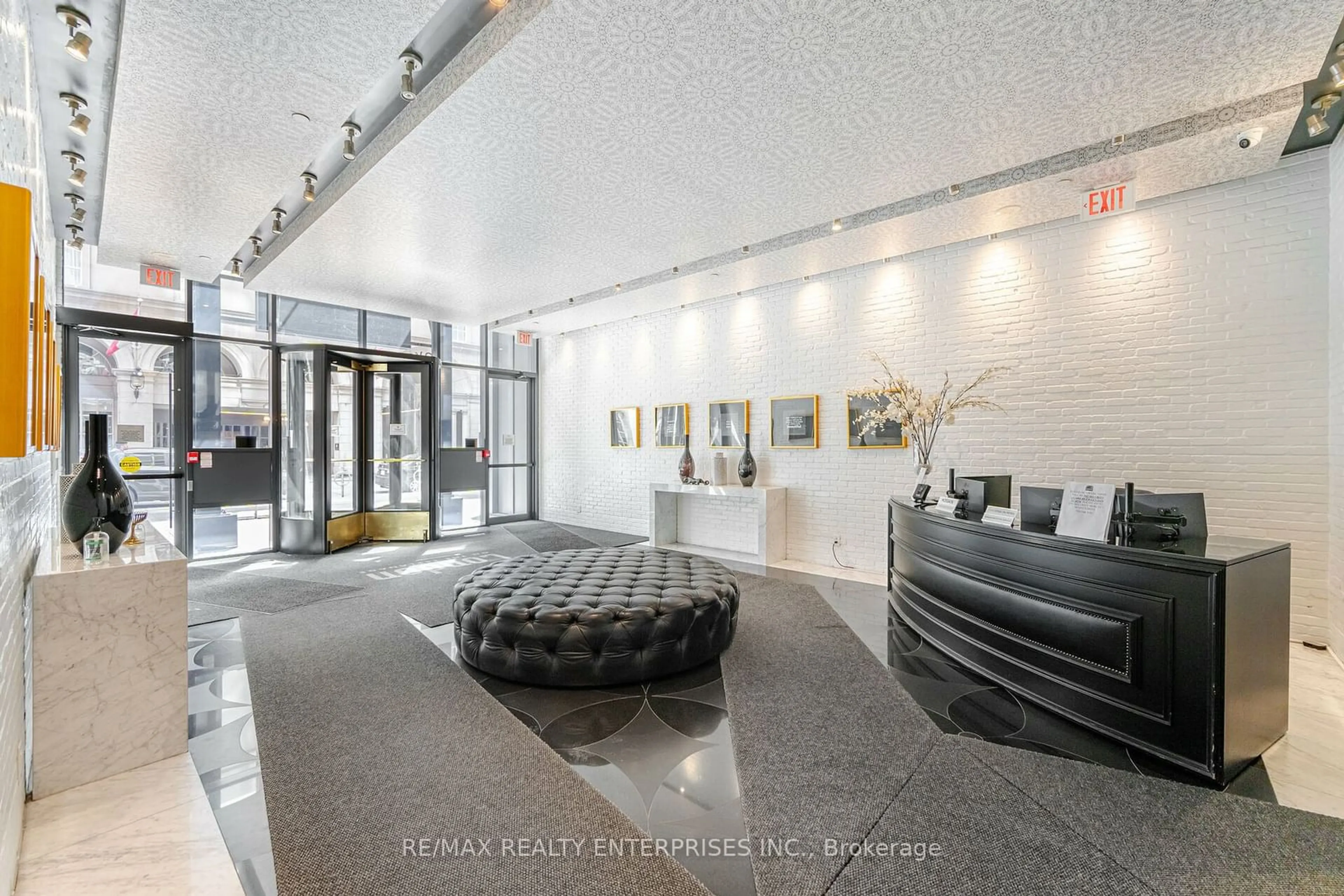 Indoor lobby, ceramic floors for 38 The Esplanade #1404, Toronto Ontario M5E 1A1