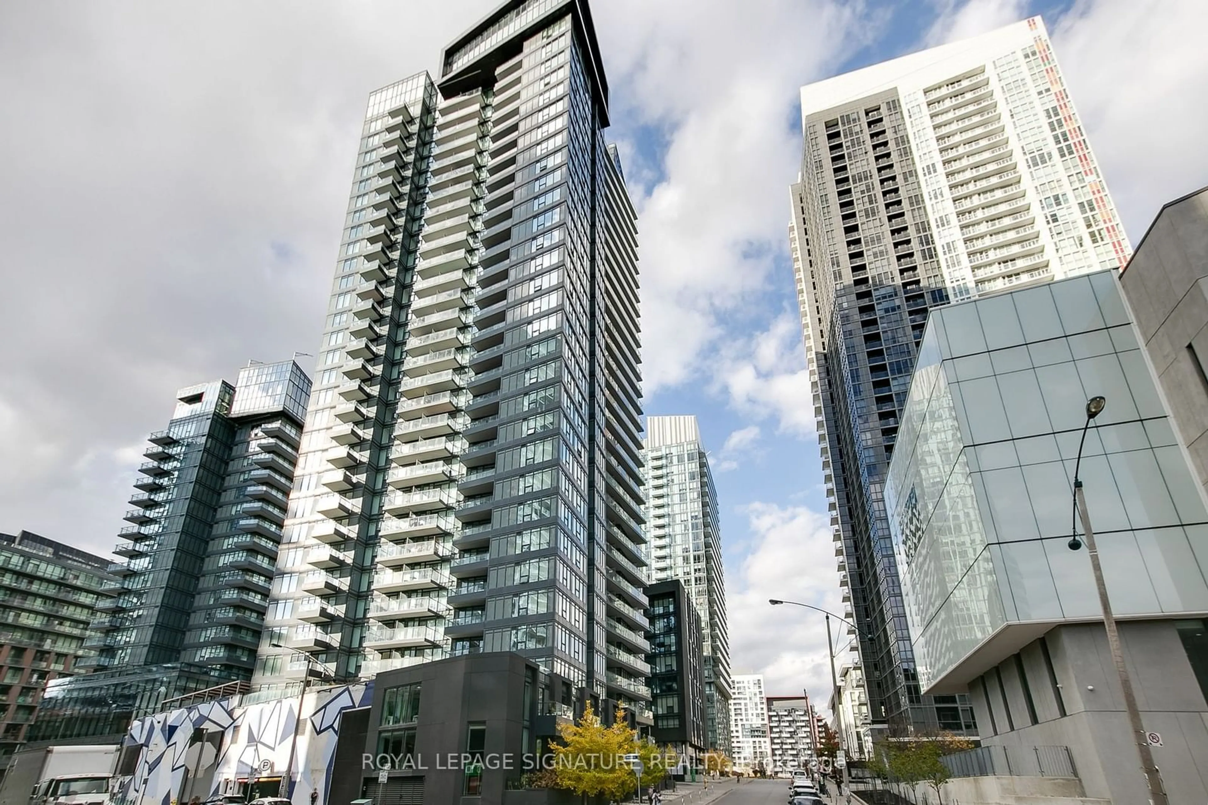 A pic from exterior of the house or condo, the street view for 70 Queens Wharf Rd #807, Toronto Ontario M5V 0J2