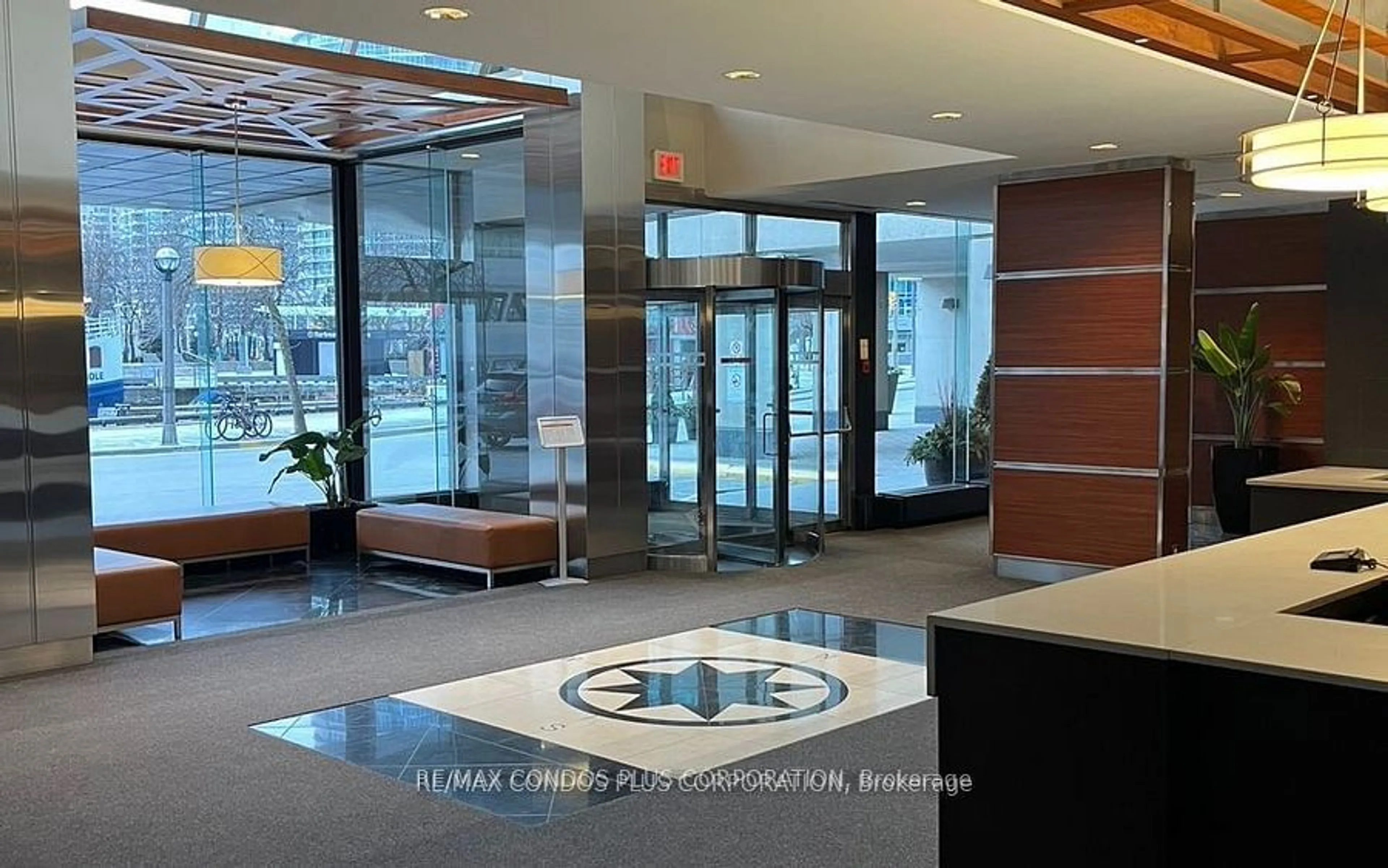 Indoor lobby, ceramic floors for 99 Harbour Sq #1211, Toronto Ontario M5J 2H2