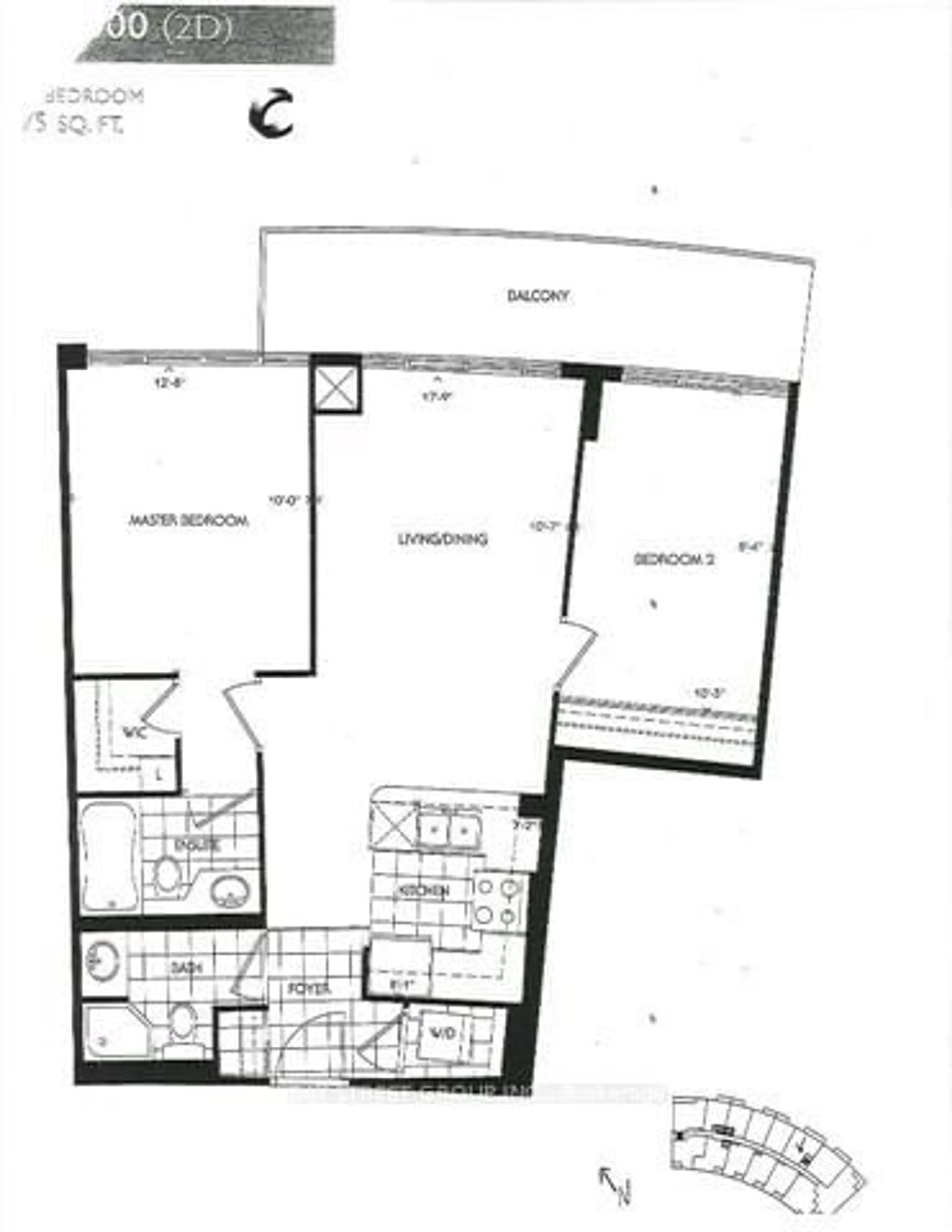 Floor plan for 503 Beecroft Rd #905, Toronto Ontario M2N 0A3