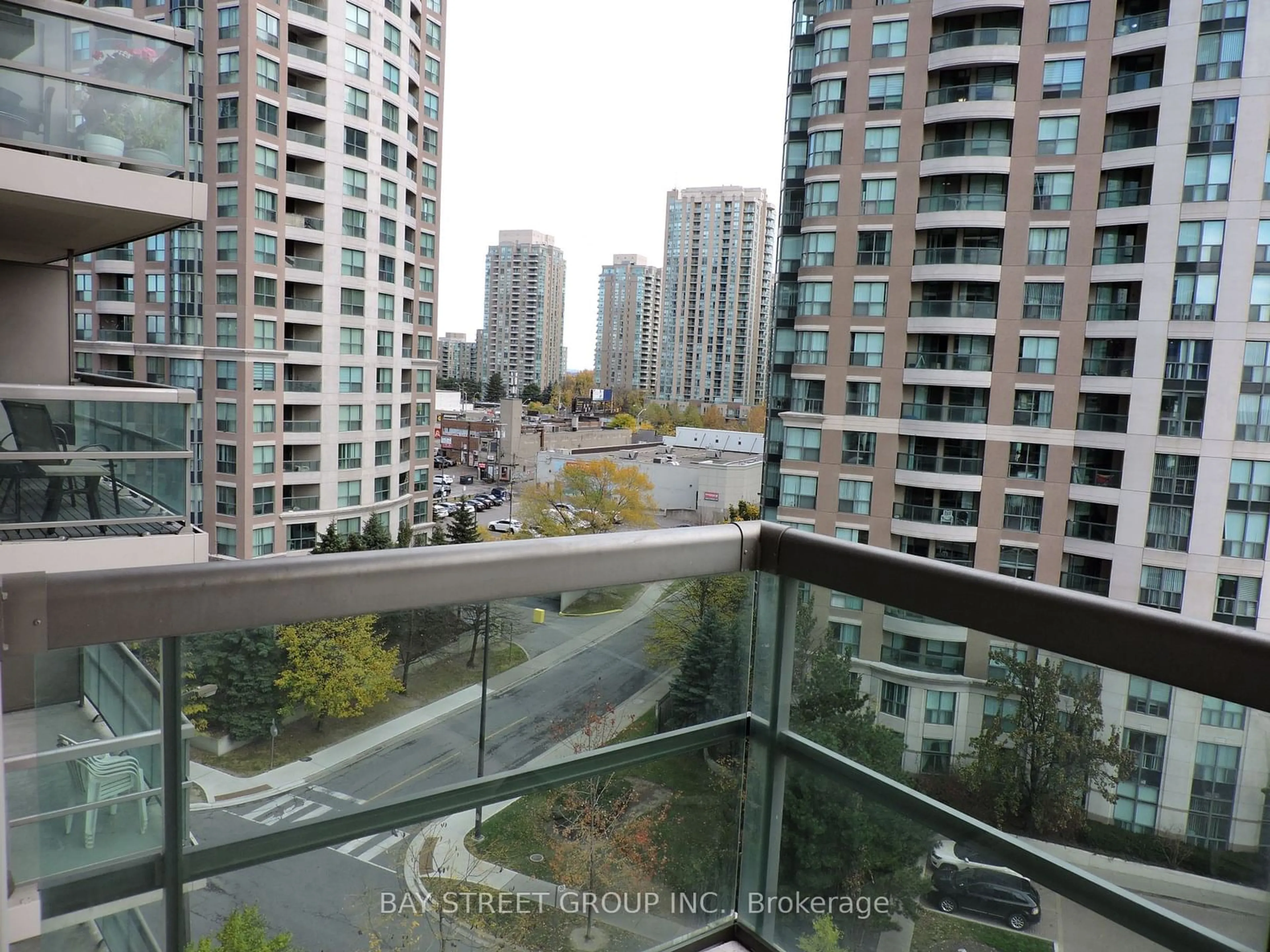 Balcony in the apartment, the view of city buildings for 503 Beecroft Rd #905, Toronto Ontario M2N 0A3