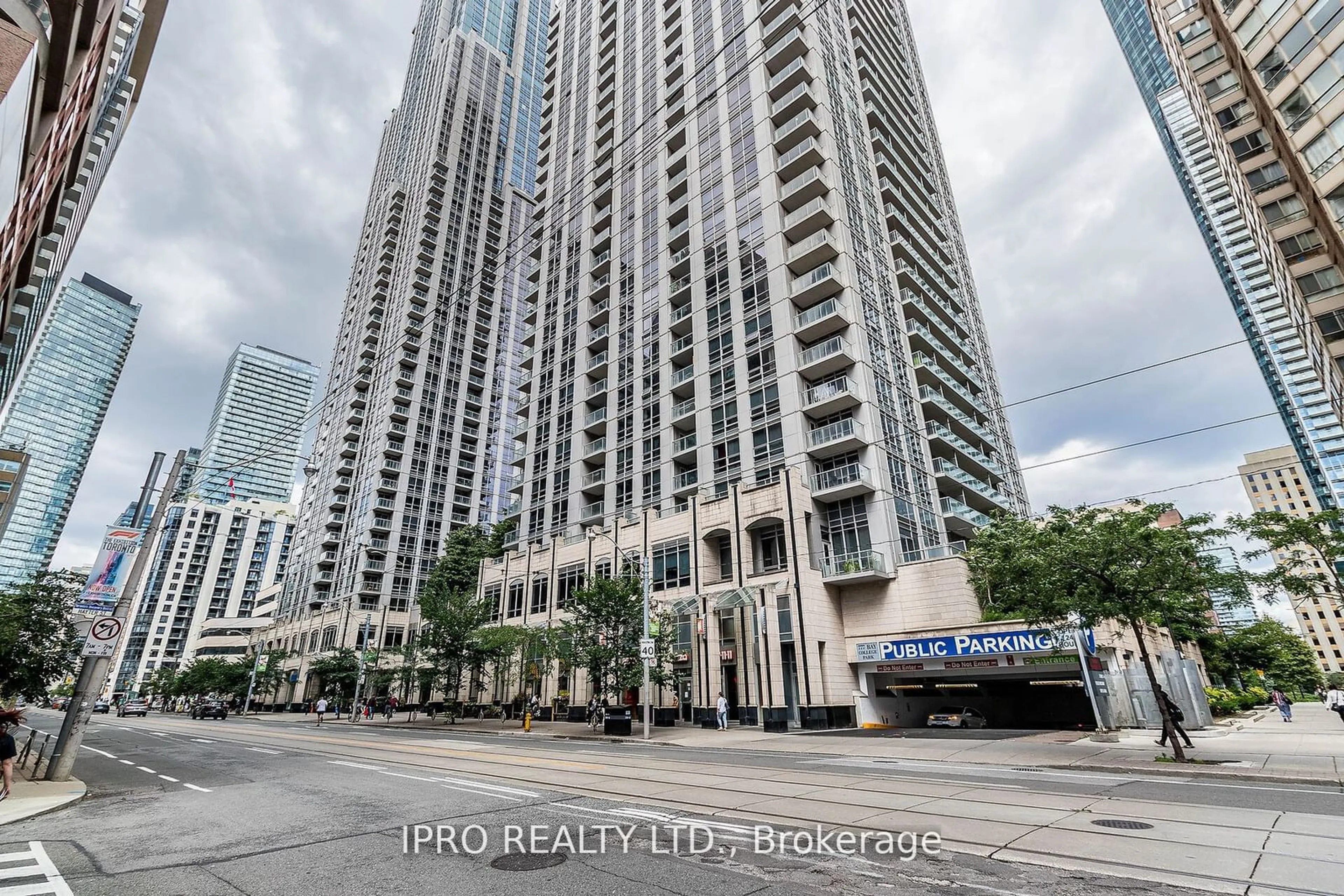 A pic from exterior of the house or condo, the street view for 761 Bay St #2401, Toronto Ontario M5C 2R2