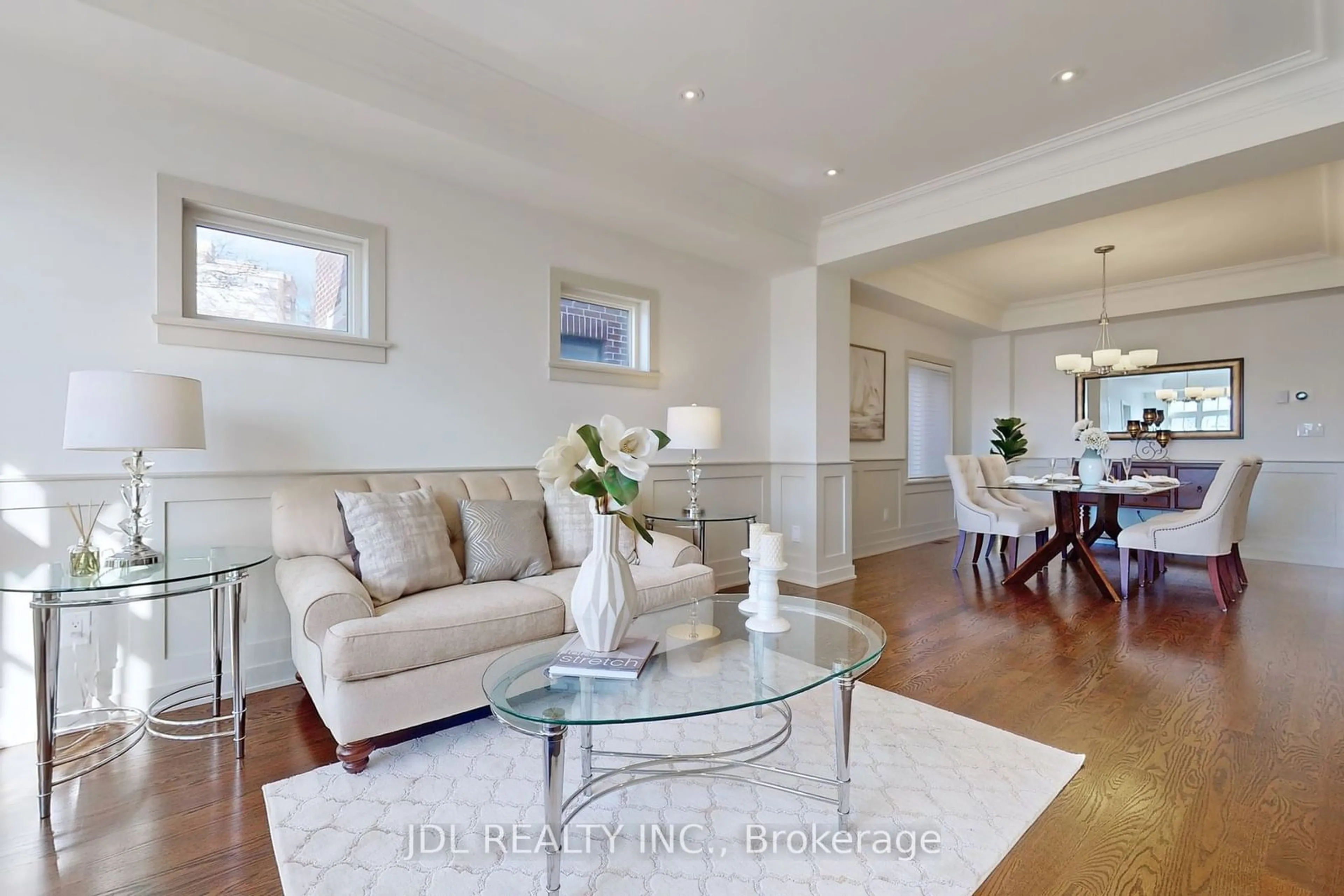 Living room, wood floors for 54 Granlea Rd, Toronto Ontario M2N 2Z5