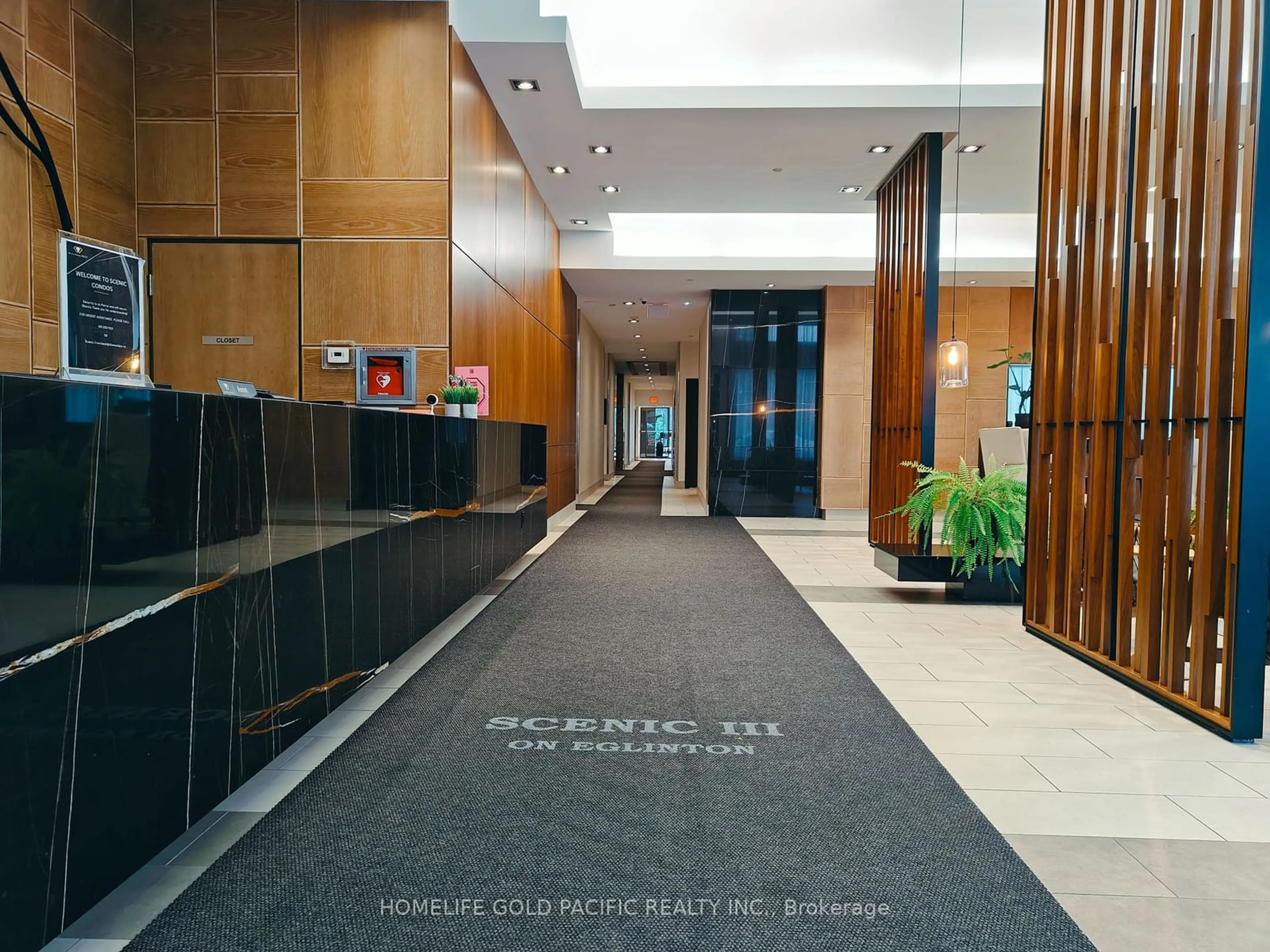 Indoor lobby, ceramic floors for 160 Vanderhoof Ave #317, Toronto Ontario M4G 0B7