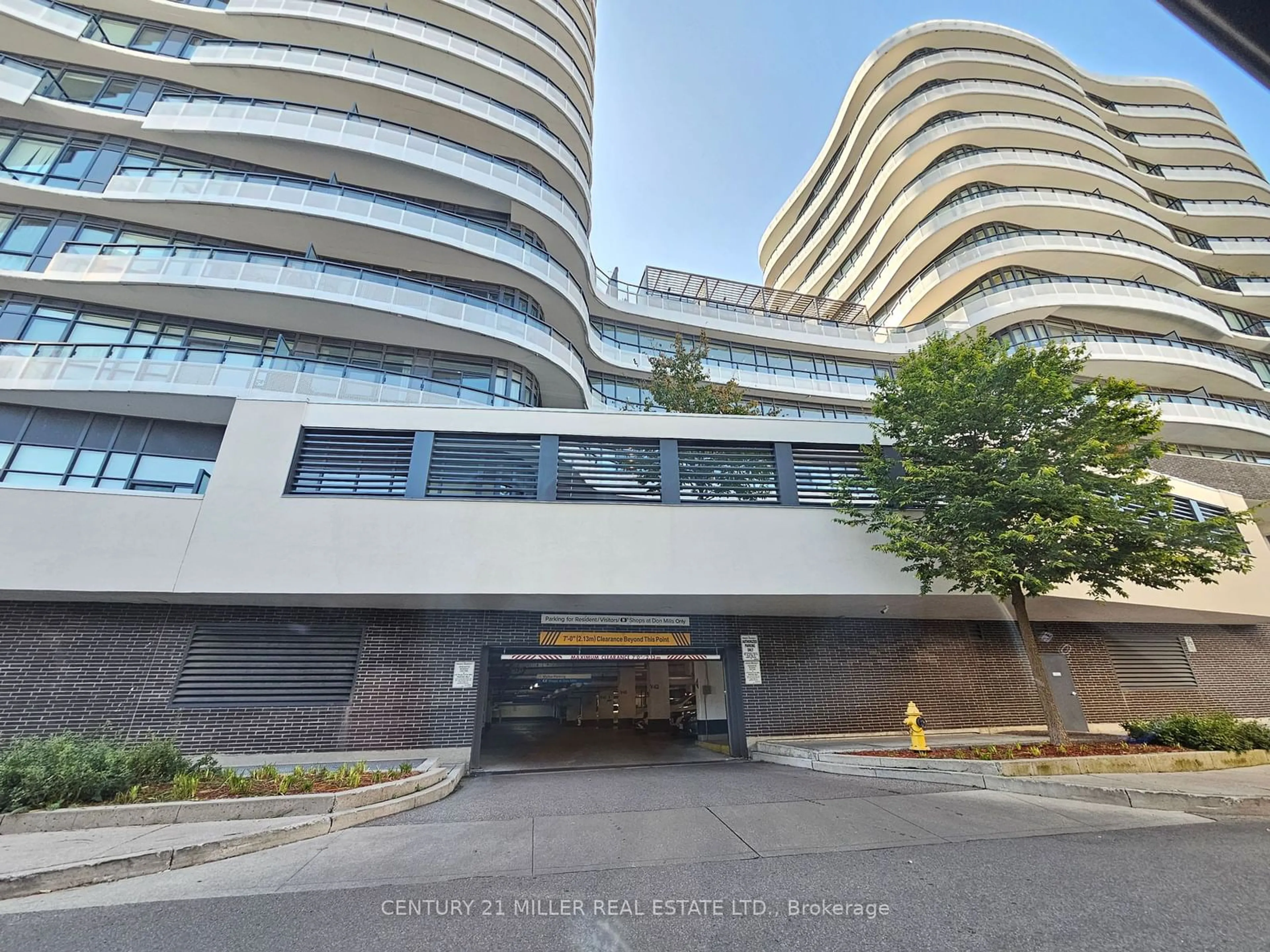 A pic from exterior of the house or condo, the street view for 99 The Donway #107, Toronto Ontario M3C 0N8