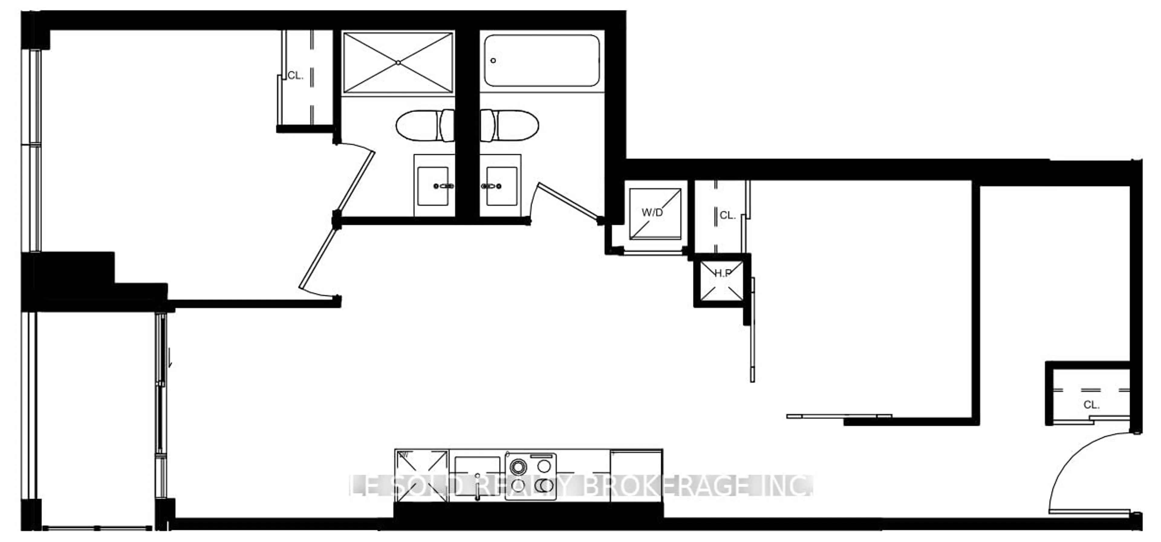 Floor plan for 425 Front St #337, Toronto Ontario M5A 1G9