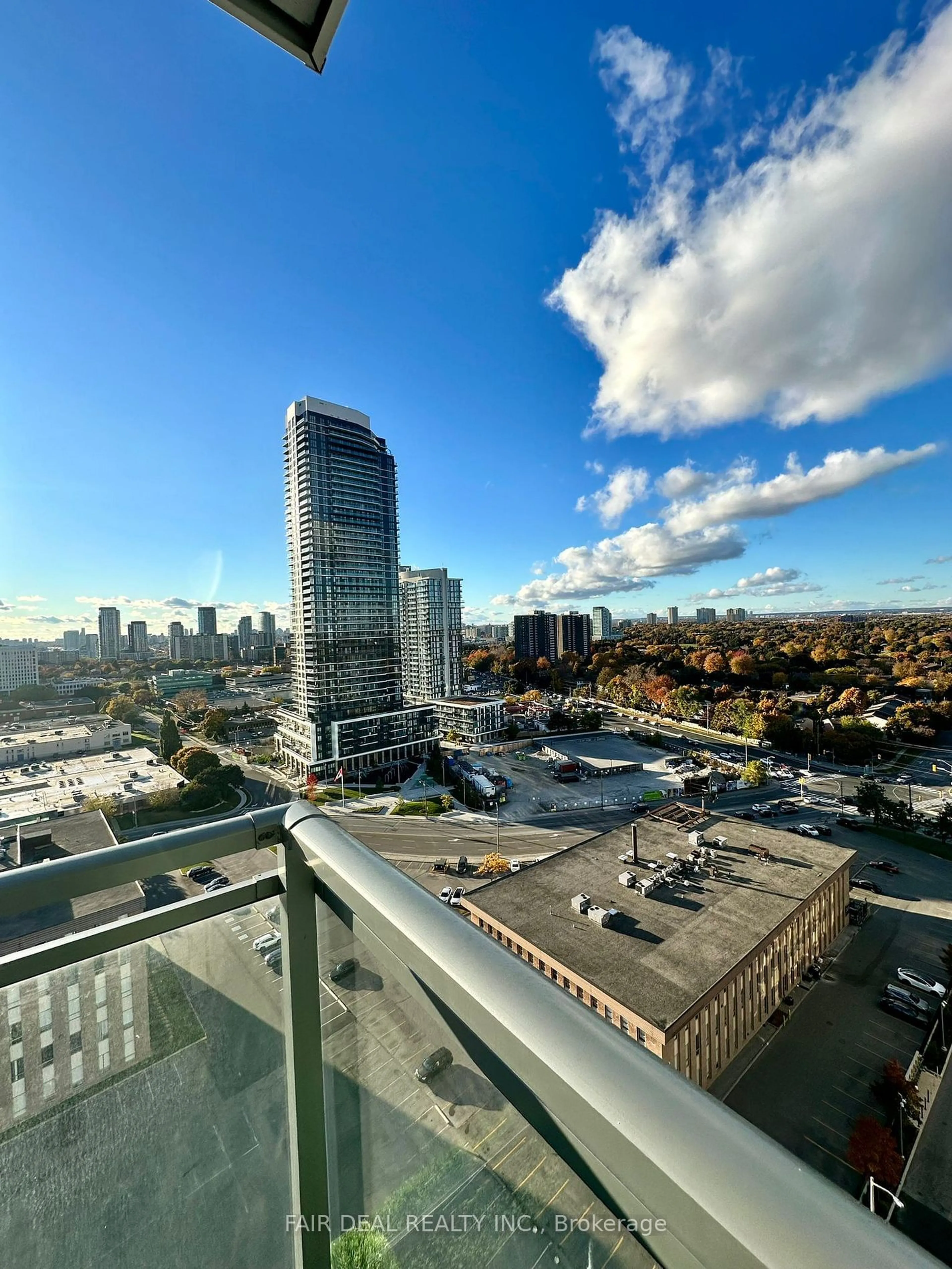 A pic from exterior of the house or condo, the view of city buildings for 55 Ann O'Reily Rd #1710, Toronto Ontario M2J 0E1