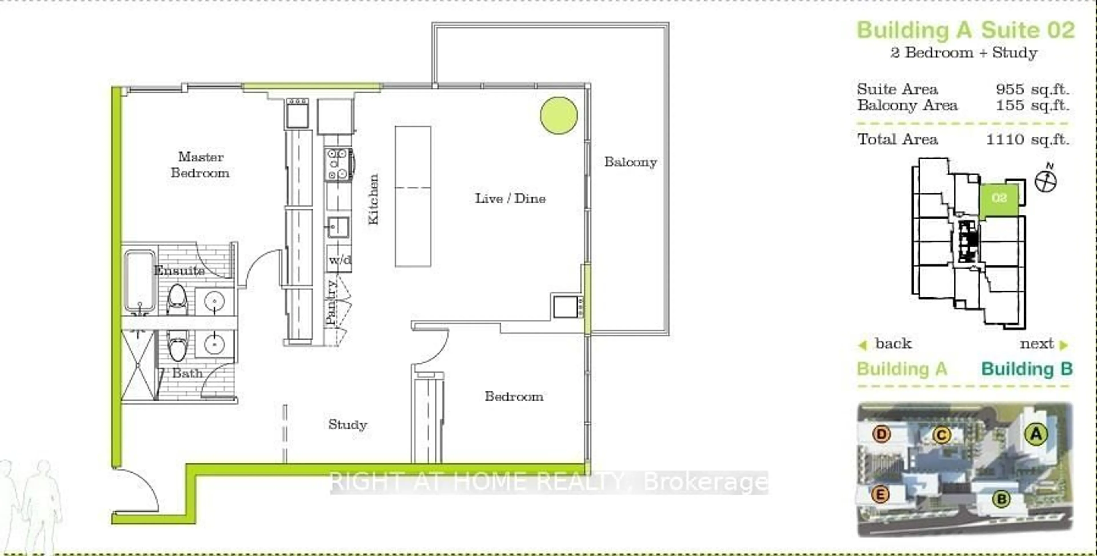 Floor plan for 29 Singer Crt #2302, Toronto Ontario M2K 0B3