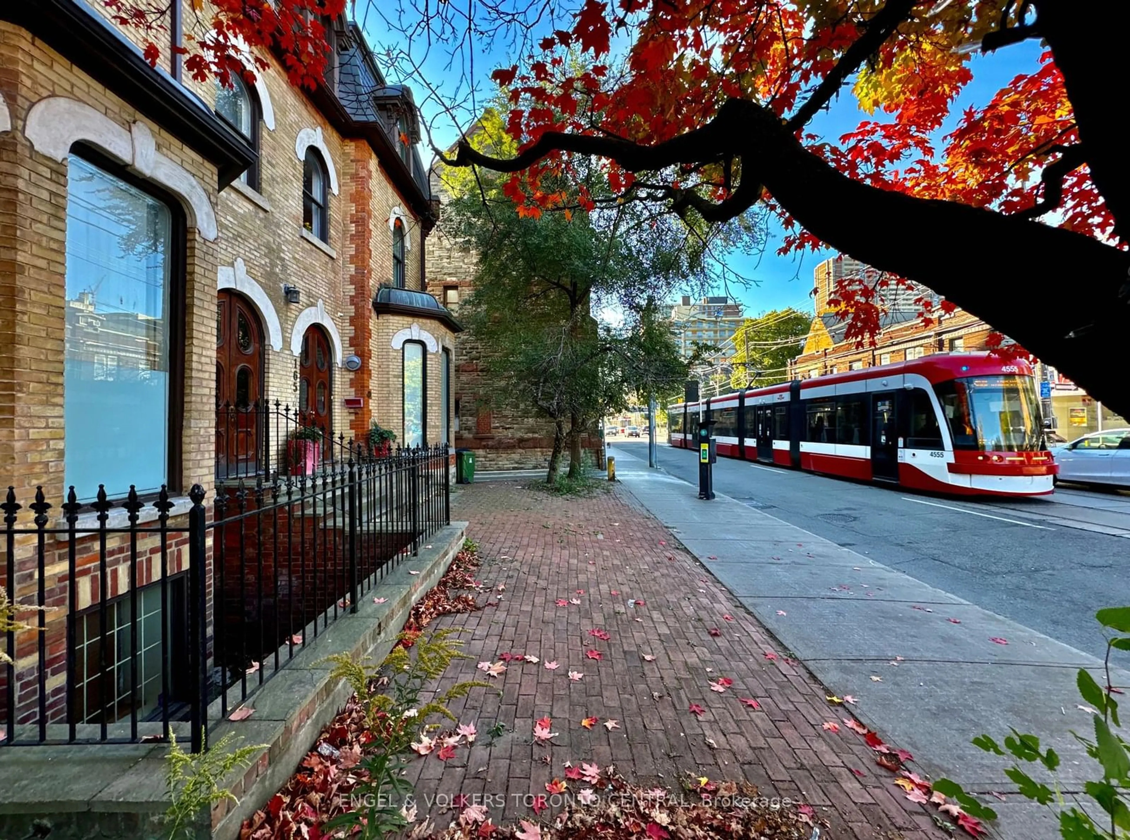 A pic from exterior of the house or condo, the street view for 167 Carlton St, Toronto Ontario M5A 2K3