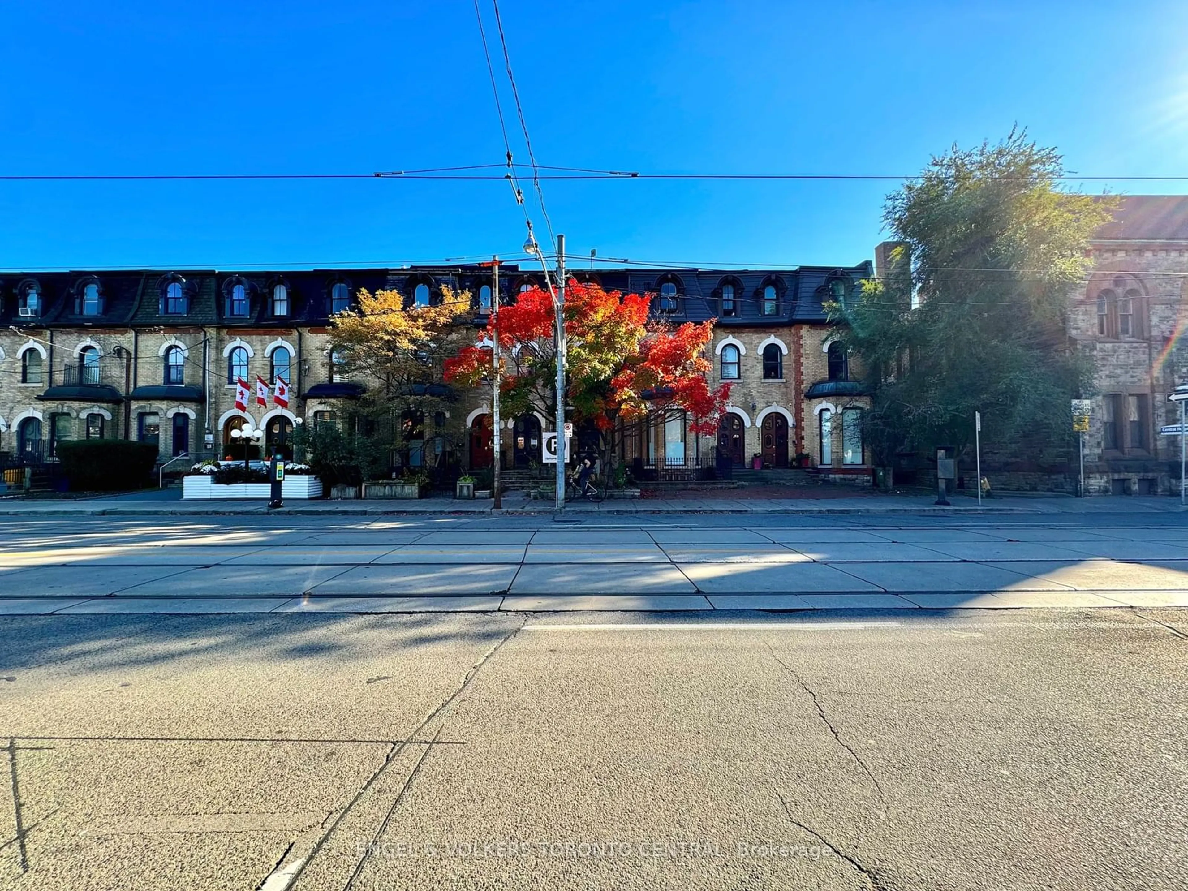 A pic from exterior of the house or condo, the street view for 167 Carlton St, Toronto Ontario M5A 2K3