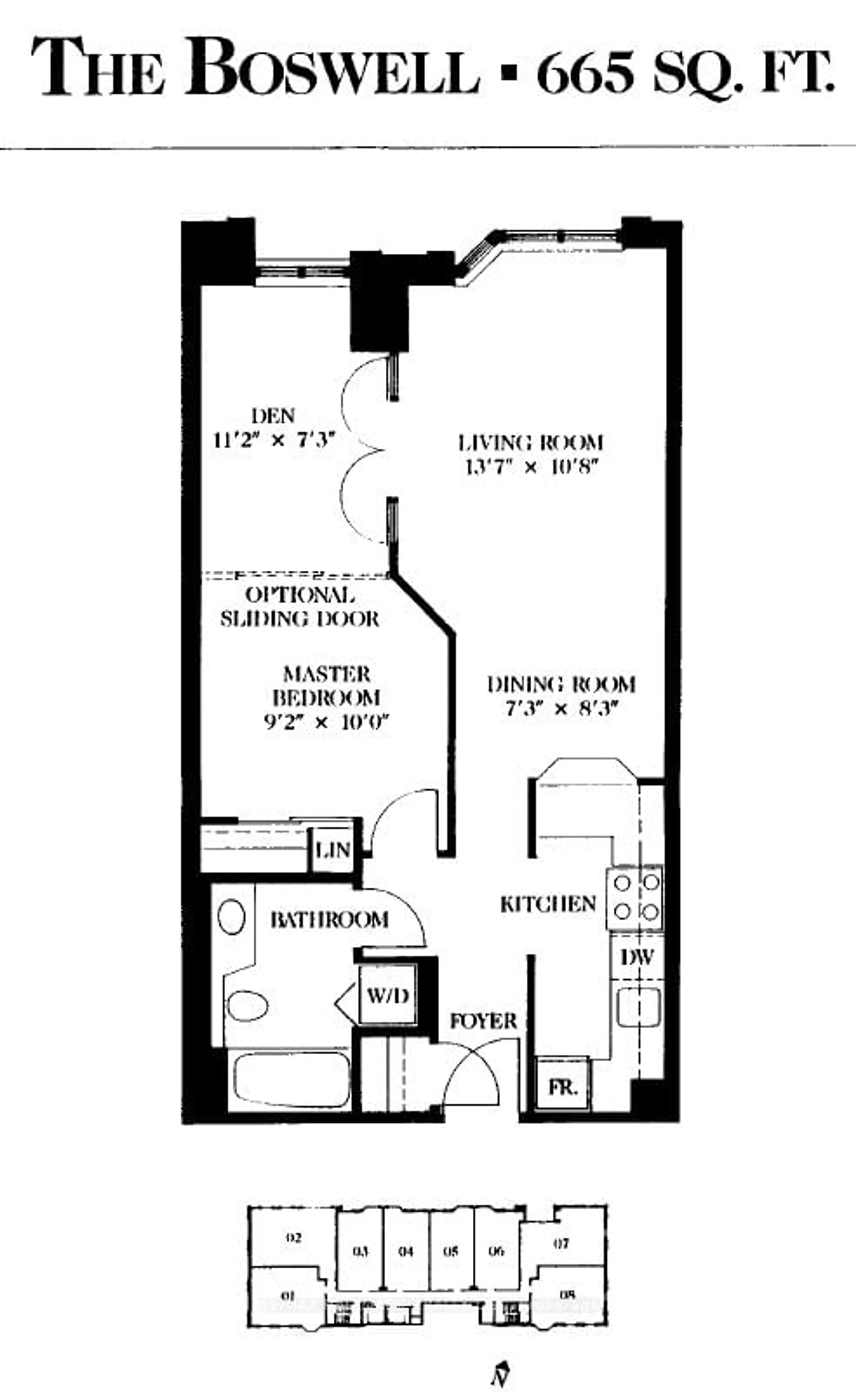 Floor plan for 284 Bloor St #905, Toronto Ontario M5S 3B8