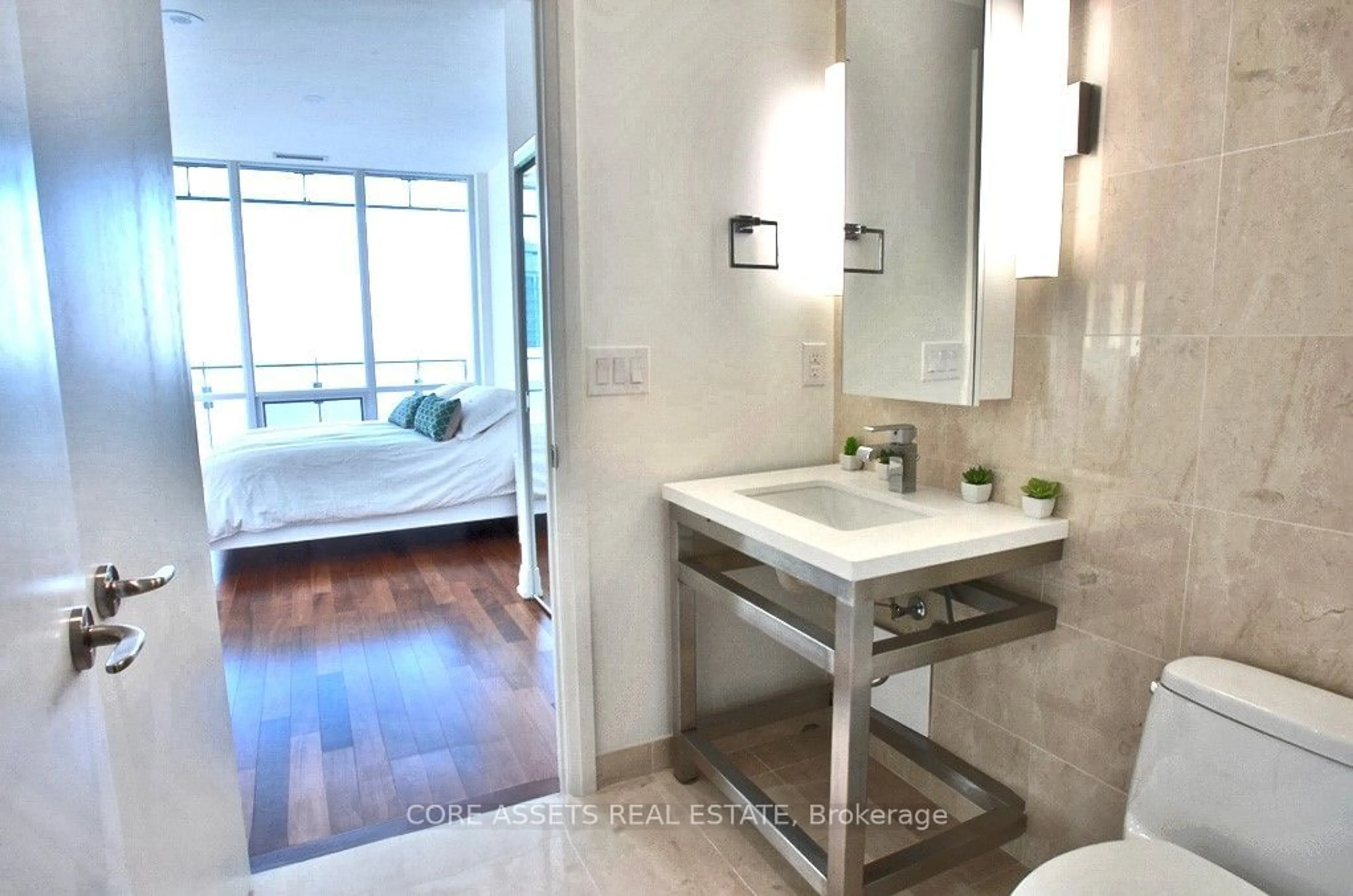 Contemporary bathroom, ceramic floors for 80 John St #2904, Toronto Ontario M5V 3X4