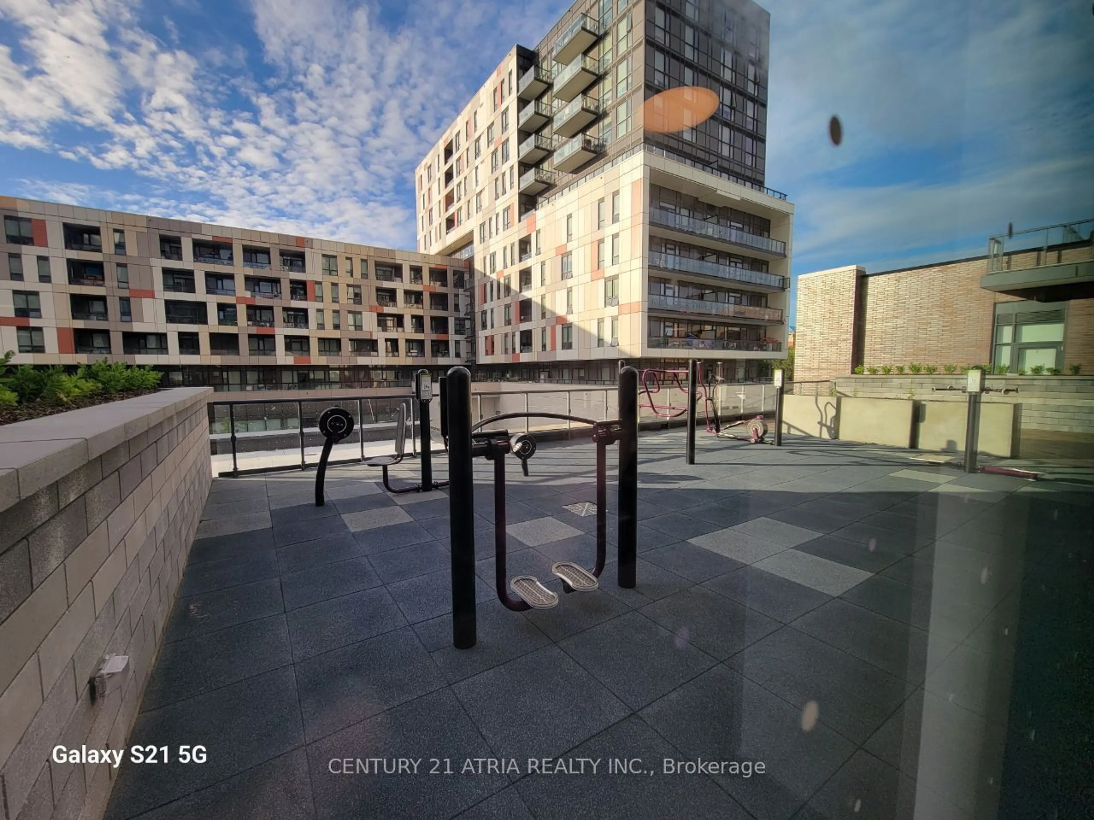 Balcony in the apartment, the street view for 130 River St #1710, Toronto Ontario M5A 0R8