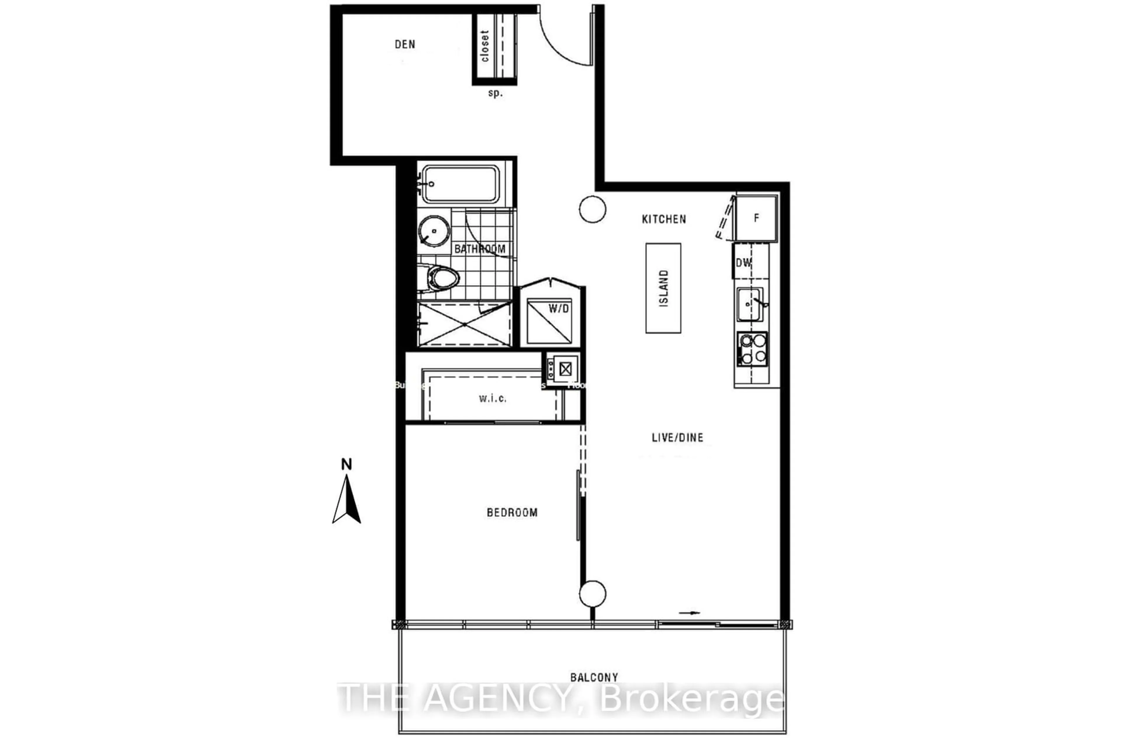 Floor plan for 560 King St #1011, Toronto Ontario M5V 0L6