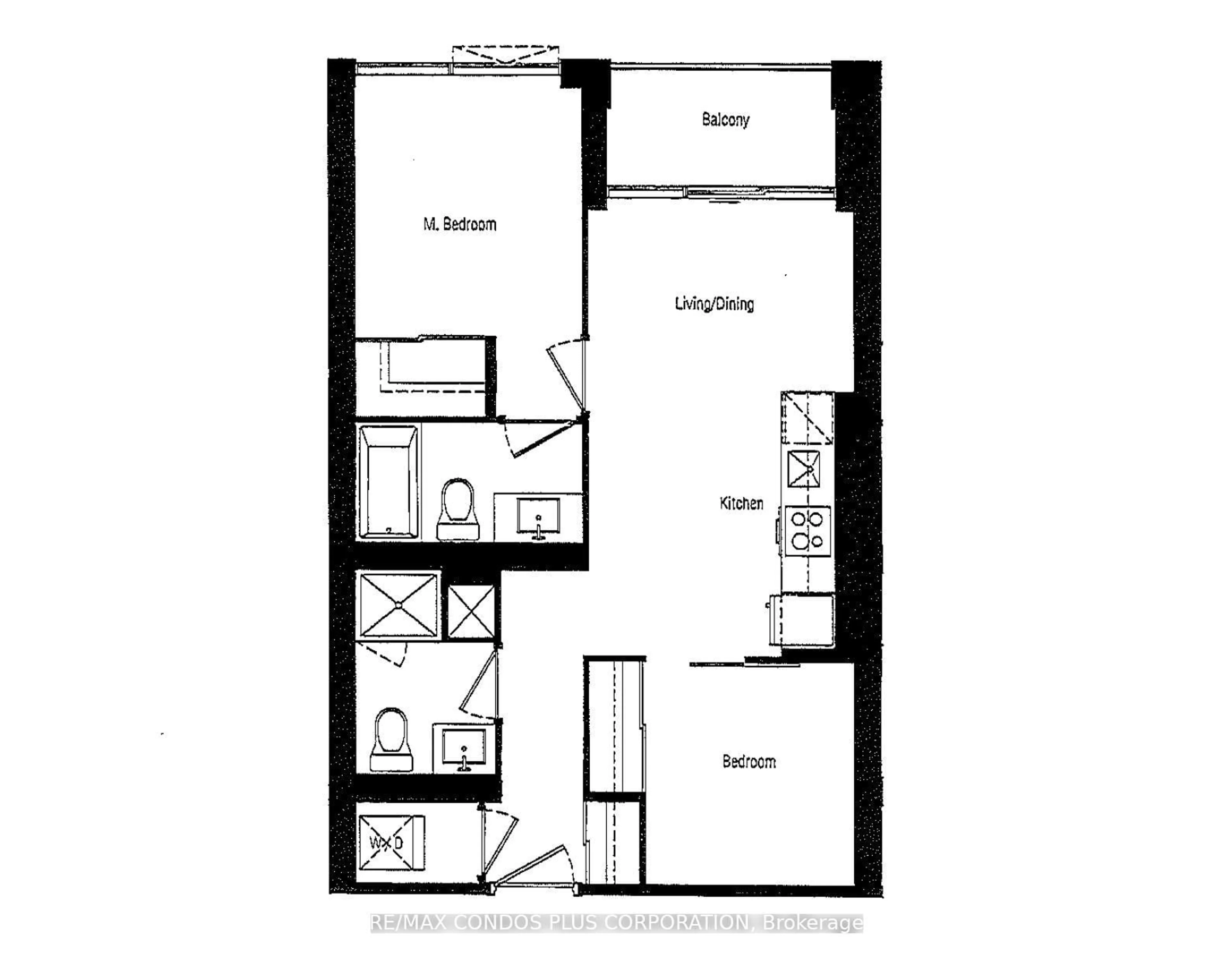 Floor plan for 5 Defries St #420, Toronto Ontario M5A 0W7