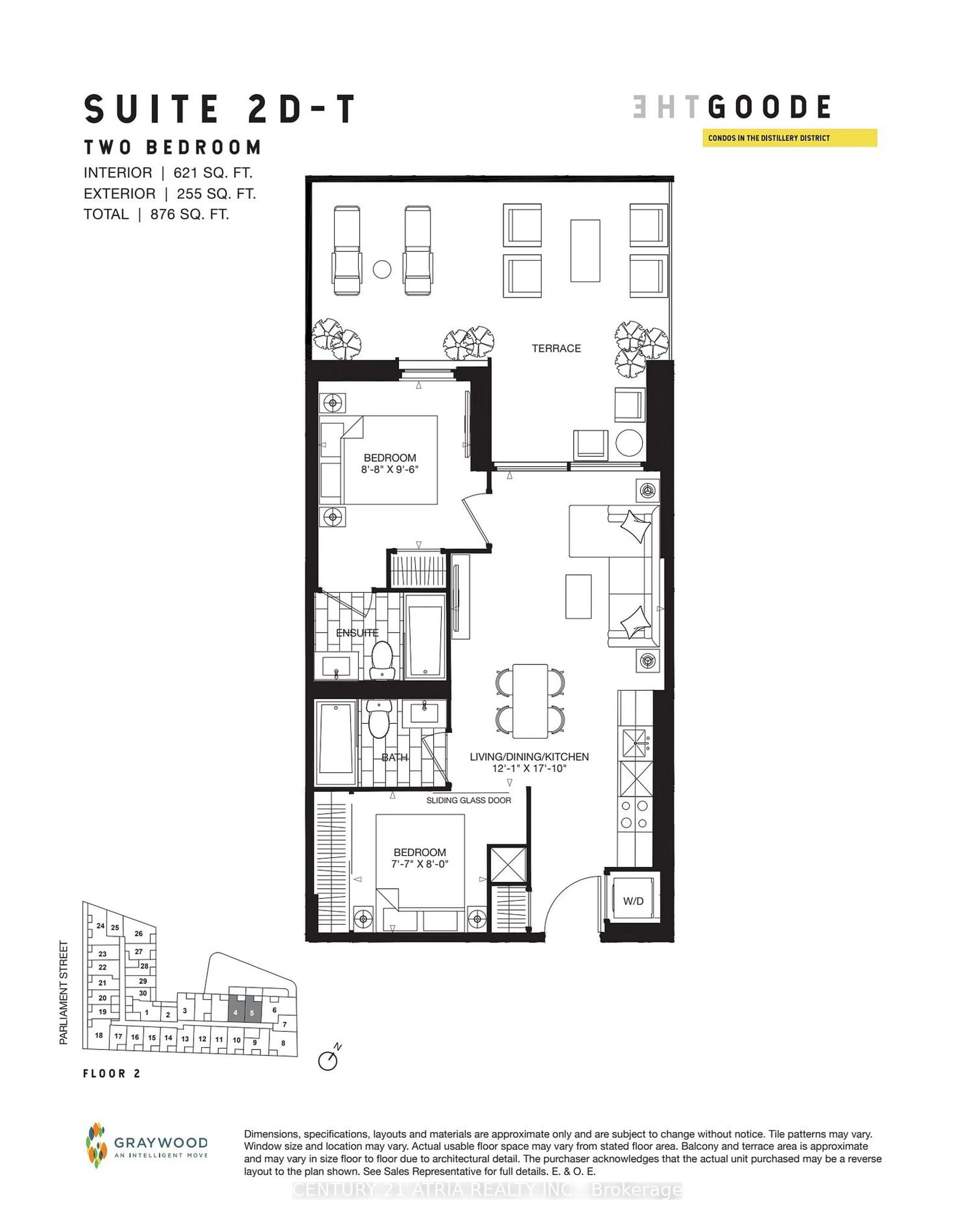 Floor plan for 33 Parliament St #205, Toronto Ontario M5A 2Y2