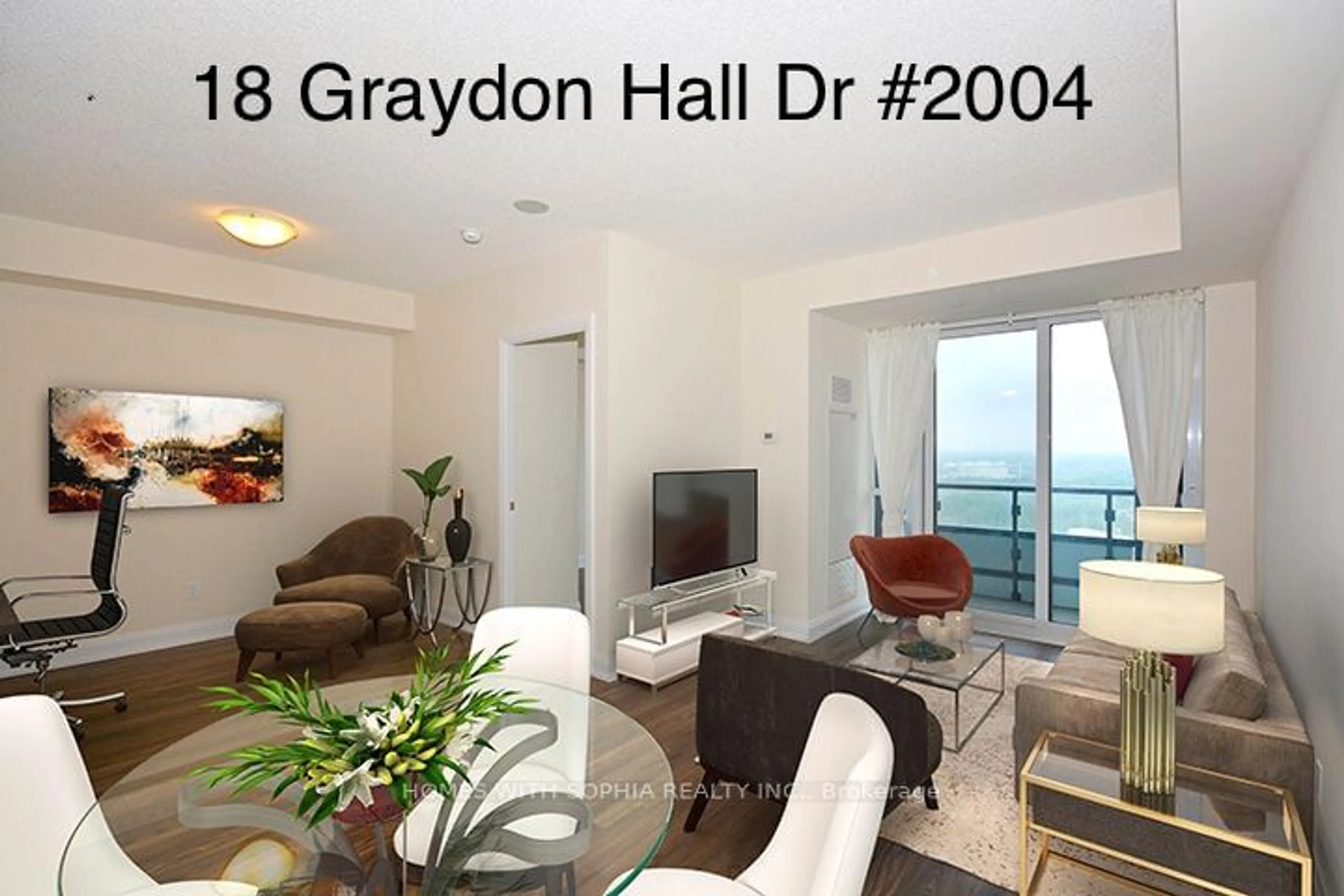 Living room for 18 Graydon Hall Dr #2004, Toronto Ontario M3A 0A4