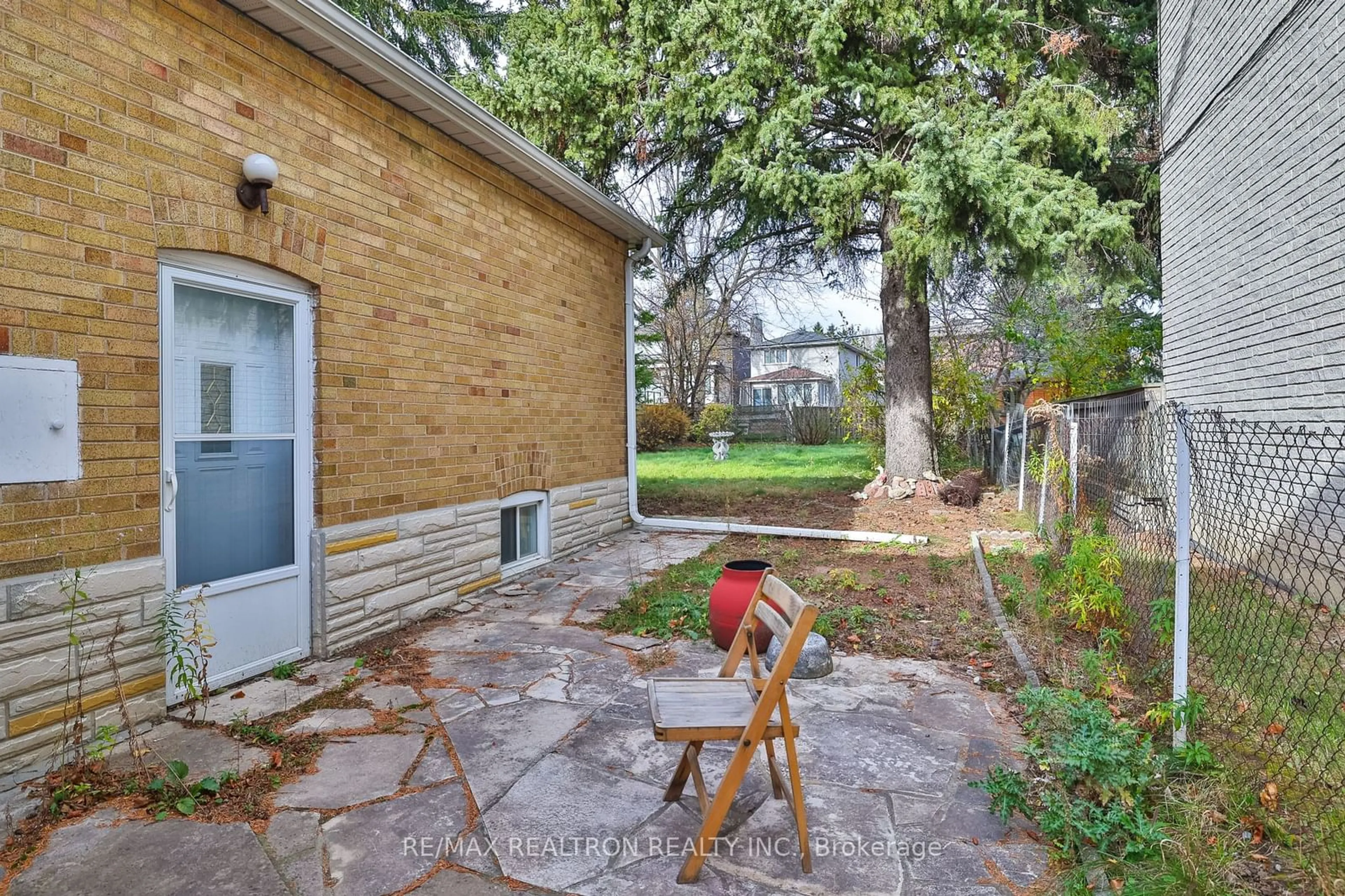 Patio, the fenced backyard for 258 Byng Ave, Toronto Ontario M2N 4L3