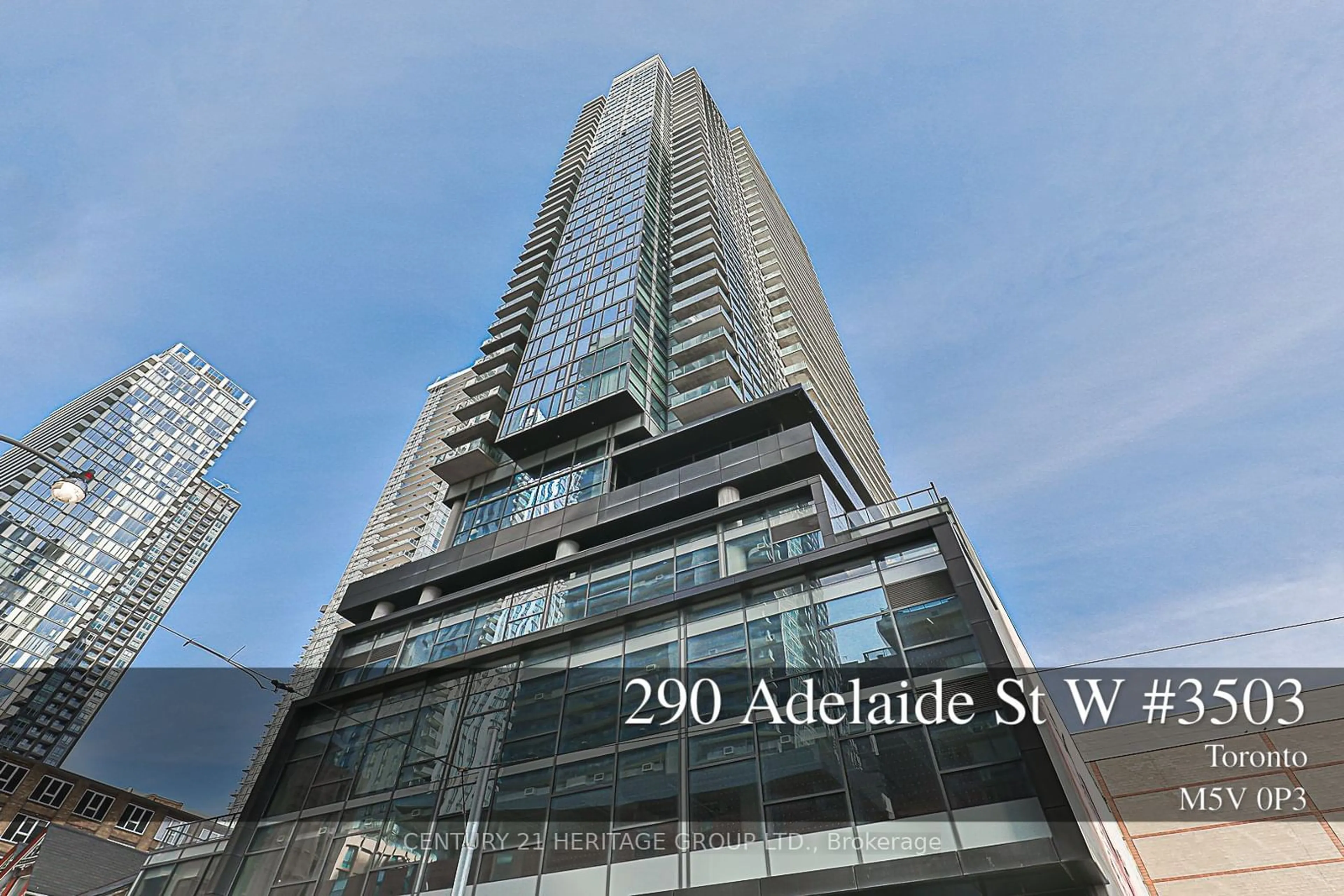 A pic from exterior of the house or condo, the street view for 290 Adelaide St #3503, Toronto Ontario M5V 0P3